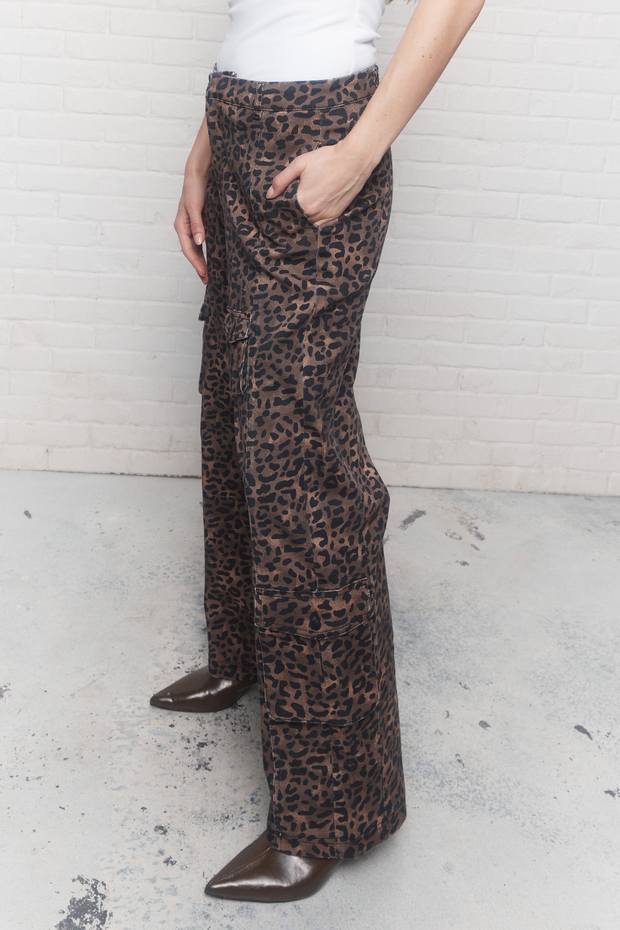 Teresa | JOELLE Leopard Stretch Tweed Trousers | Women