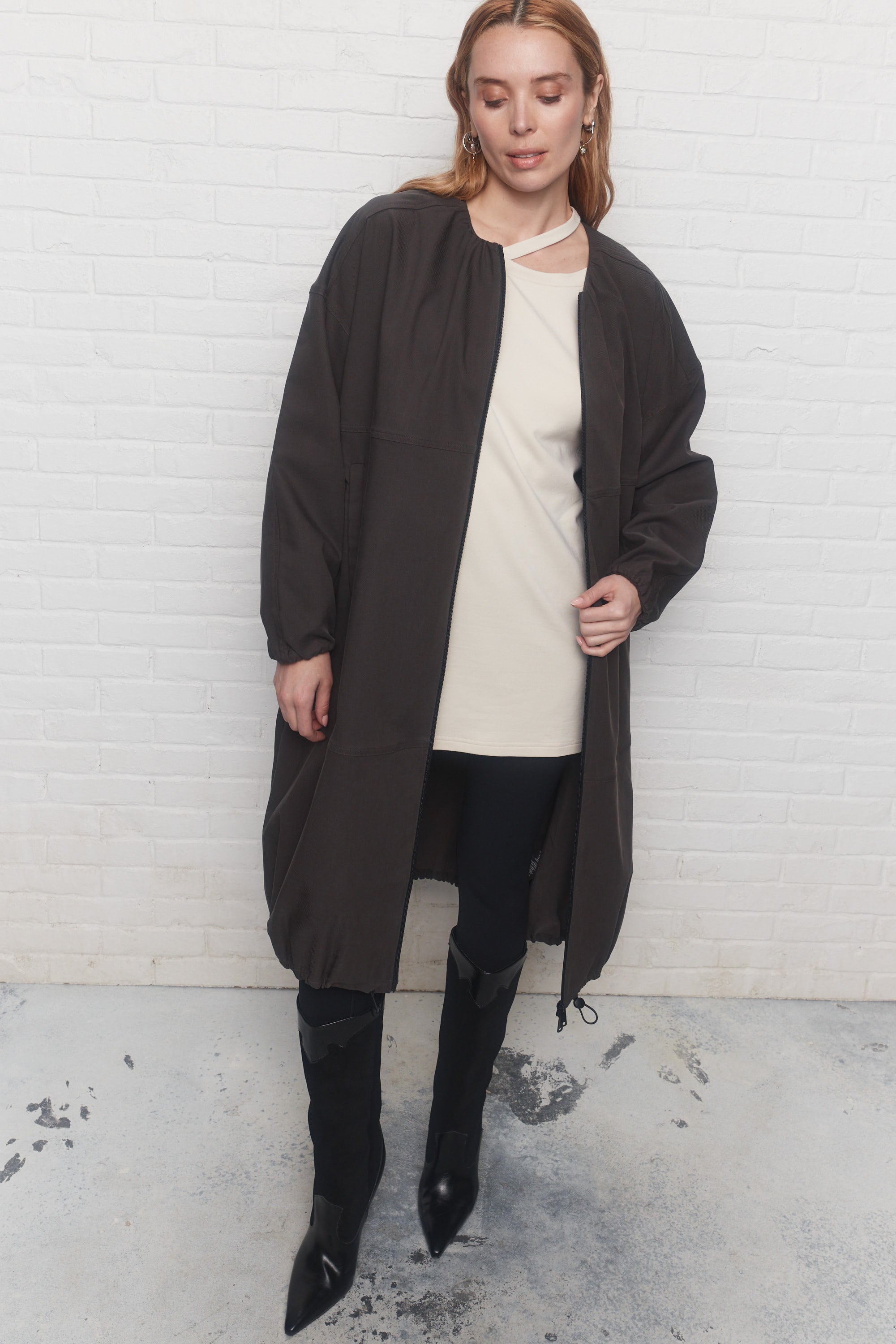 Zee | Grey-Green Coat