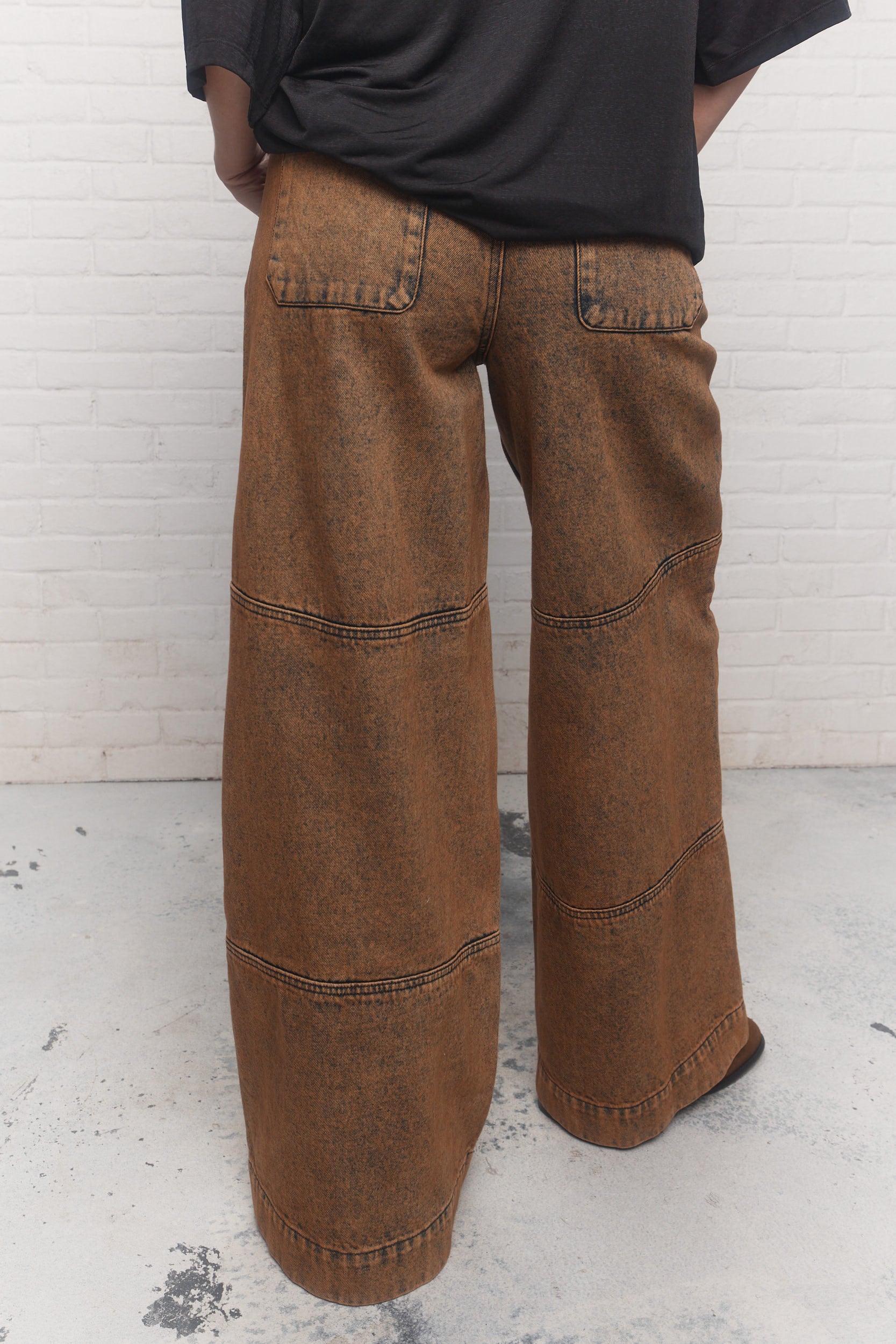 Belleza | Jeans ample brun délavé