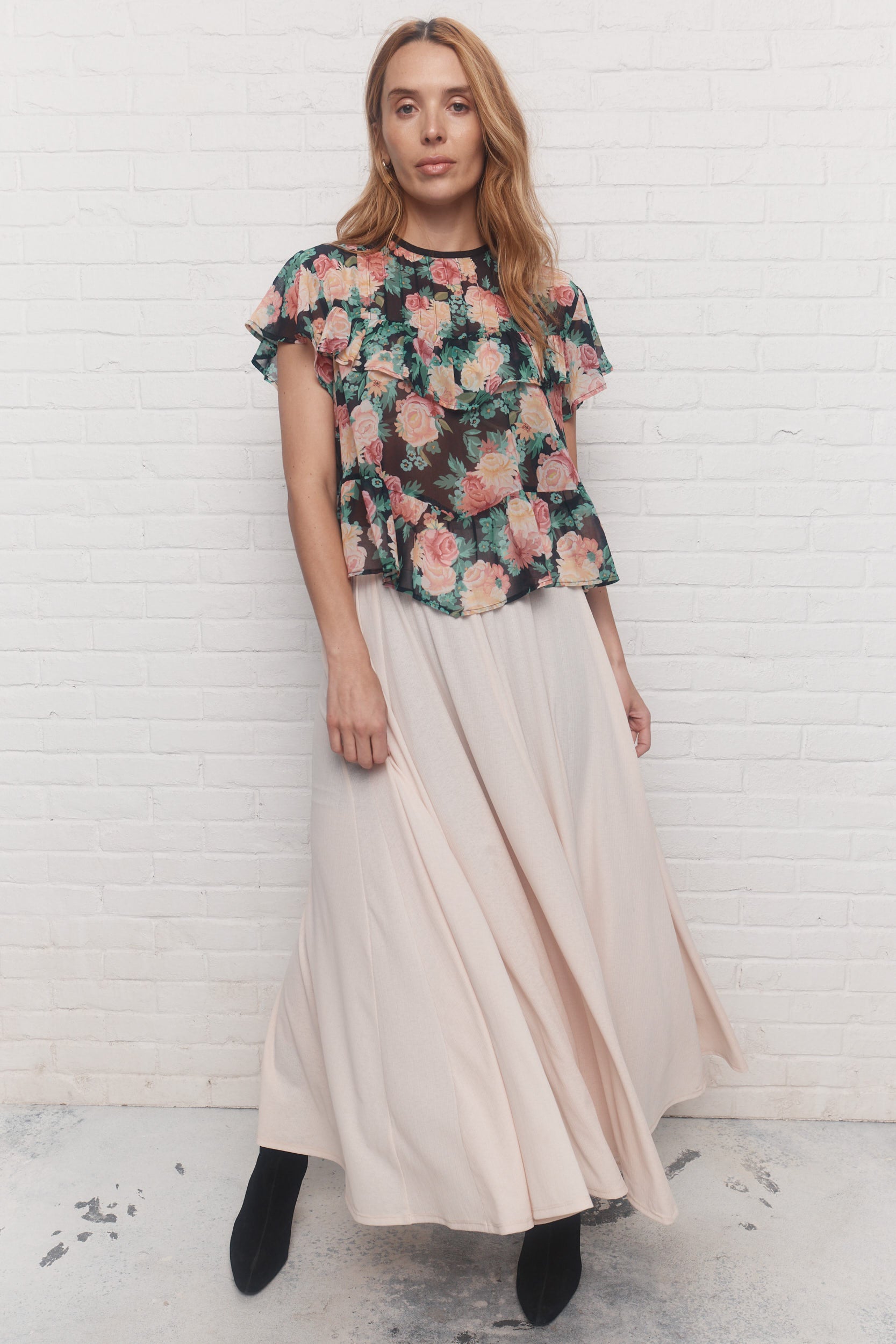 Bestine | Jupe longue crème