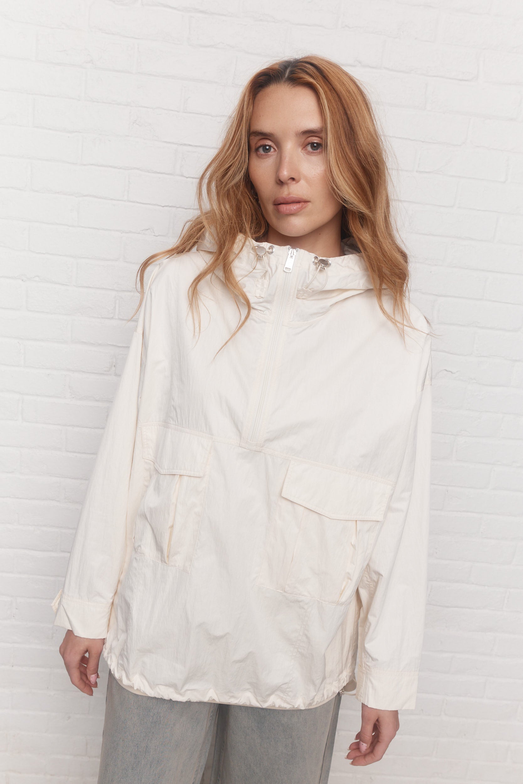 Caprio | Haut demi-zip crème