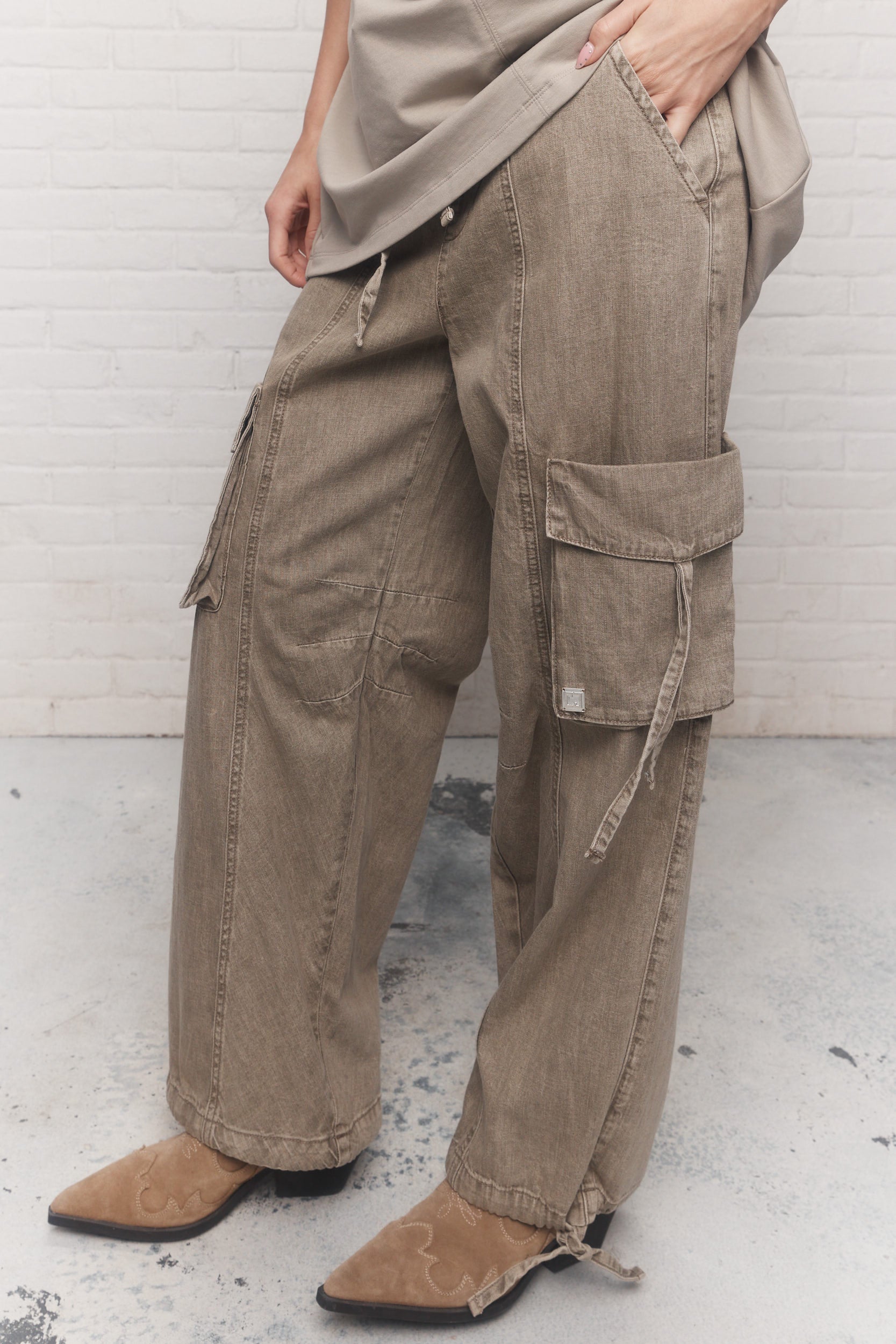 Elia | Jean vert délavé