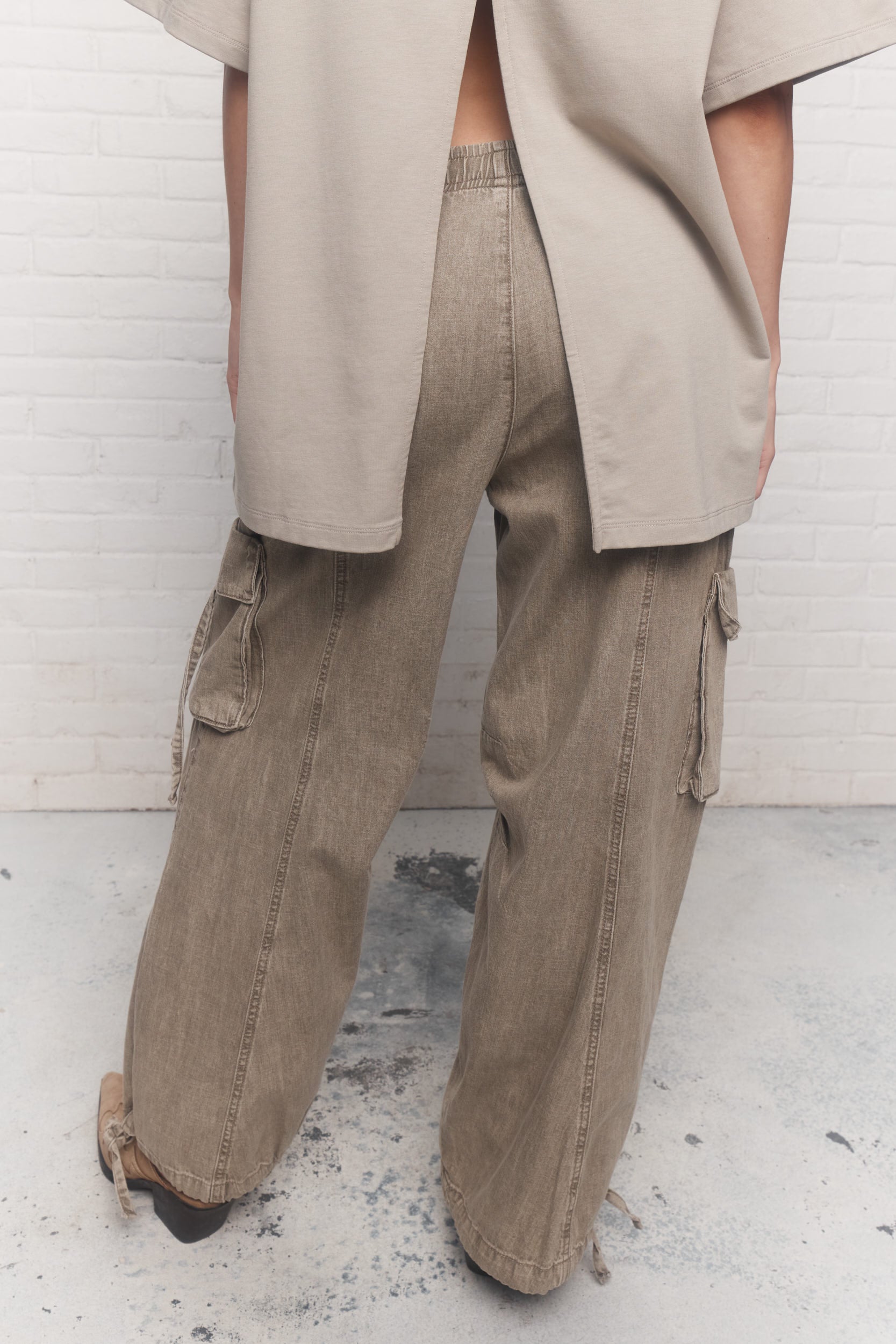 Elia | Jean vert délavé