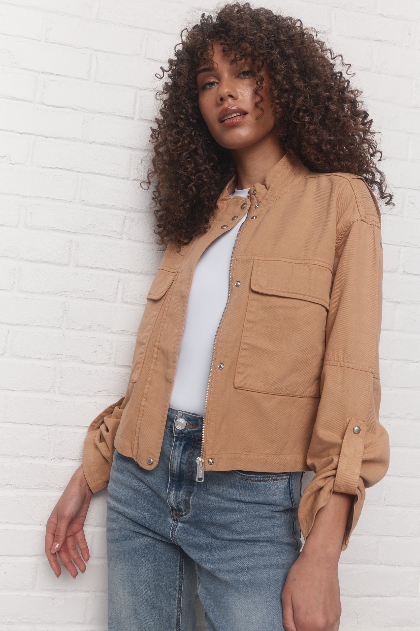 Isla | Veste beige sablé