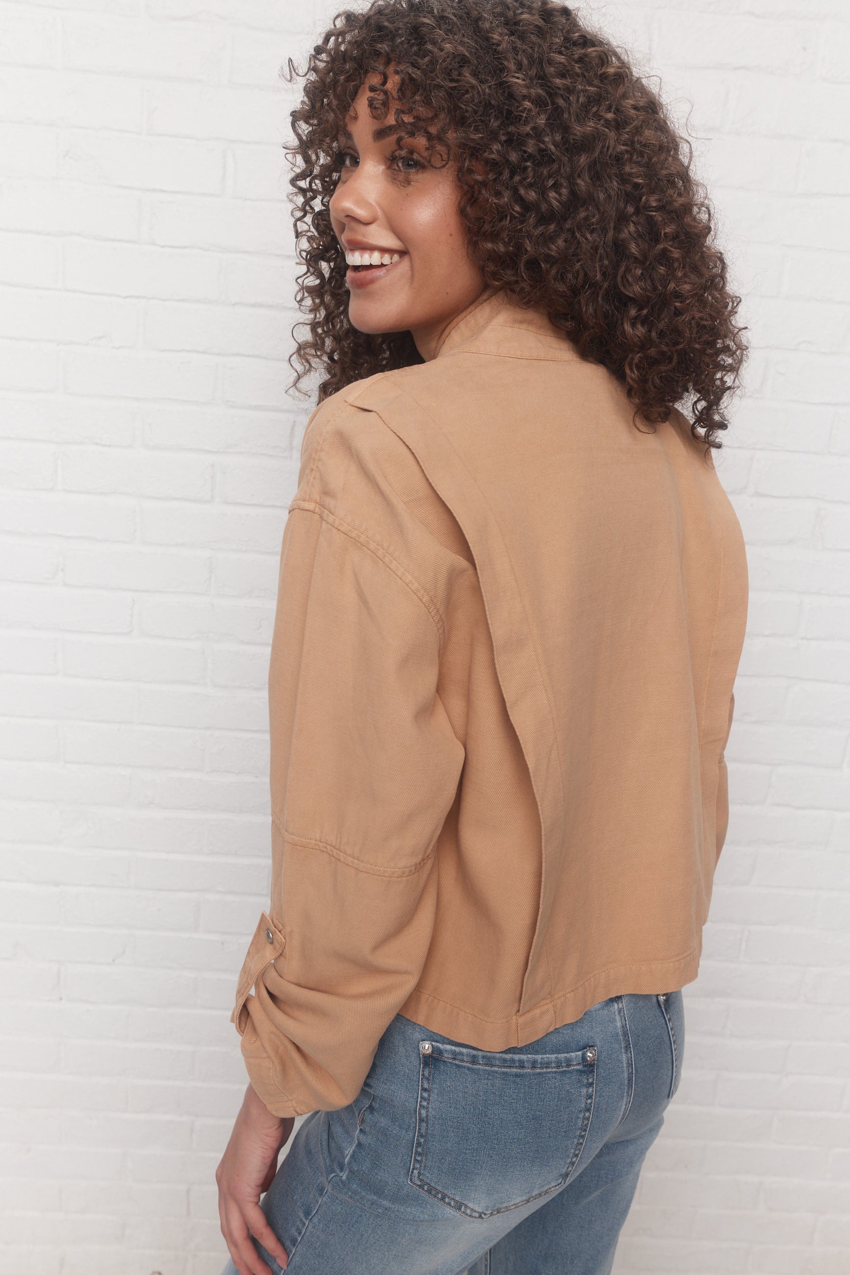 Isla | Veste beige sablé