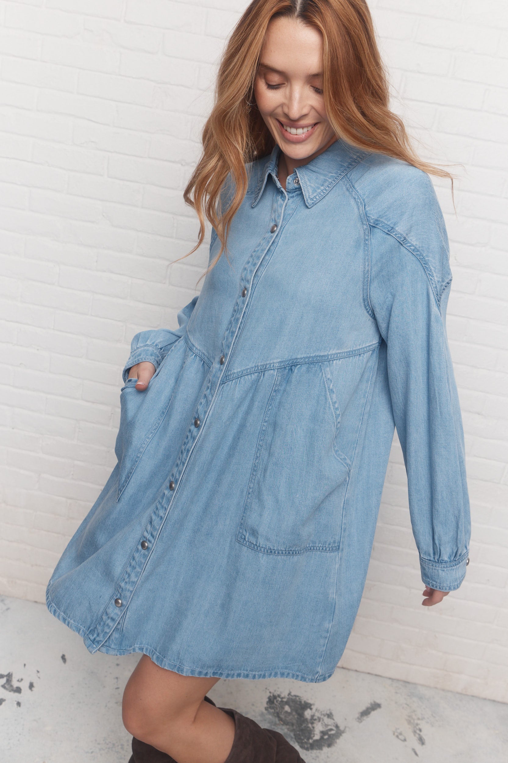 Jolene | Robe bleu délavé