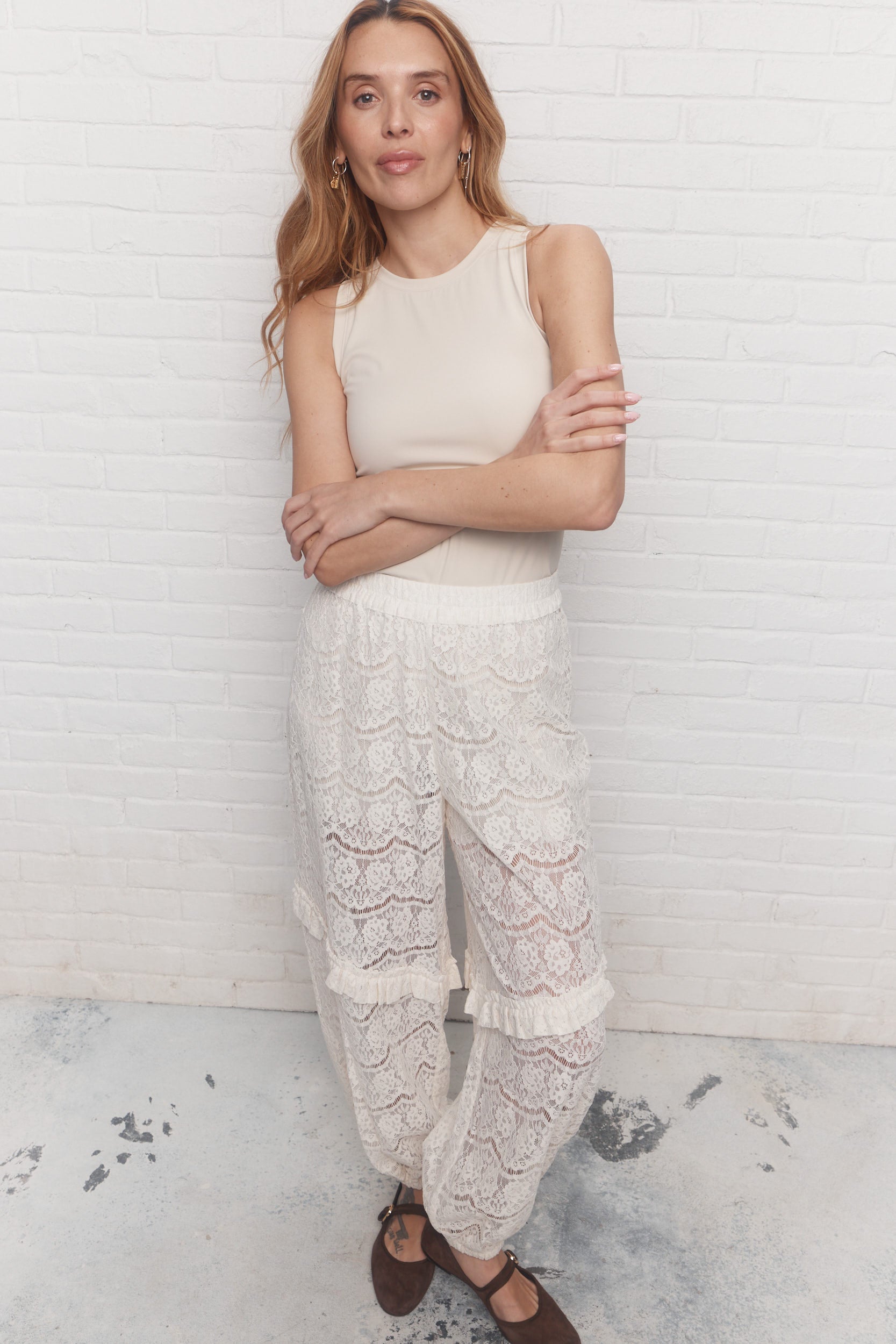 Louisa | Camisole crème à col rond