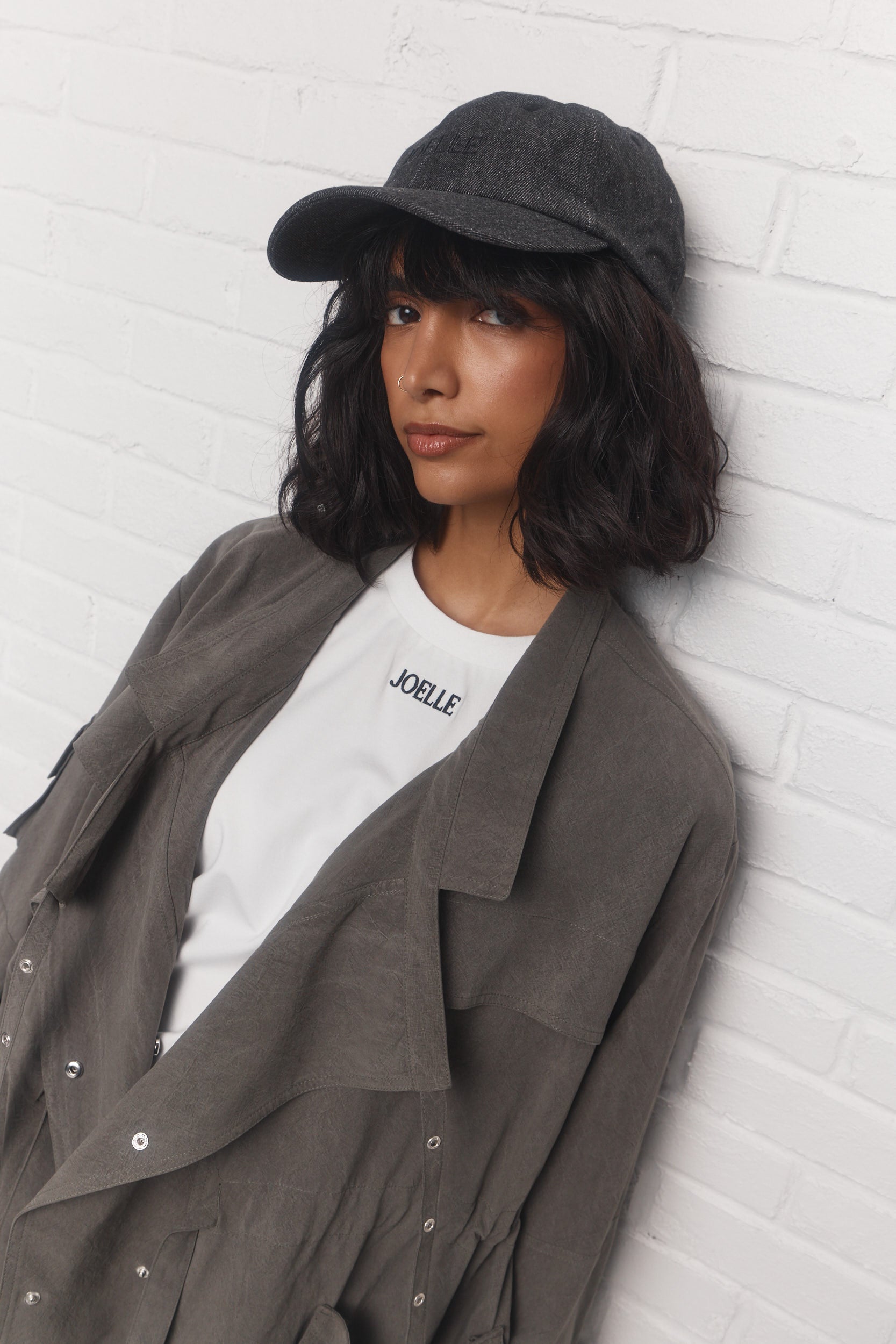 Lucille | Casquette noire délavée