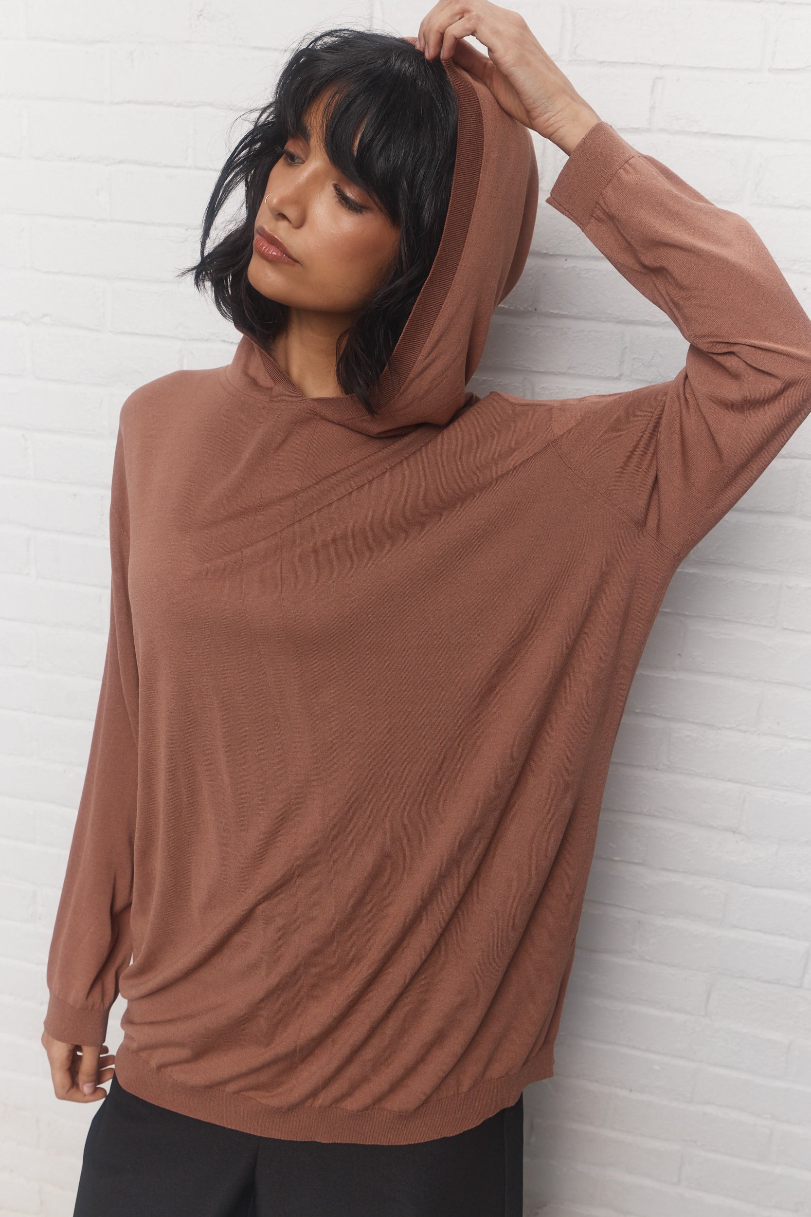Maddie | Chandail à capuchon mocha