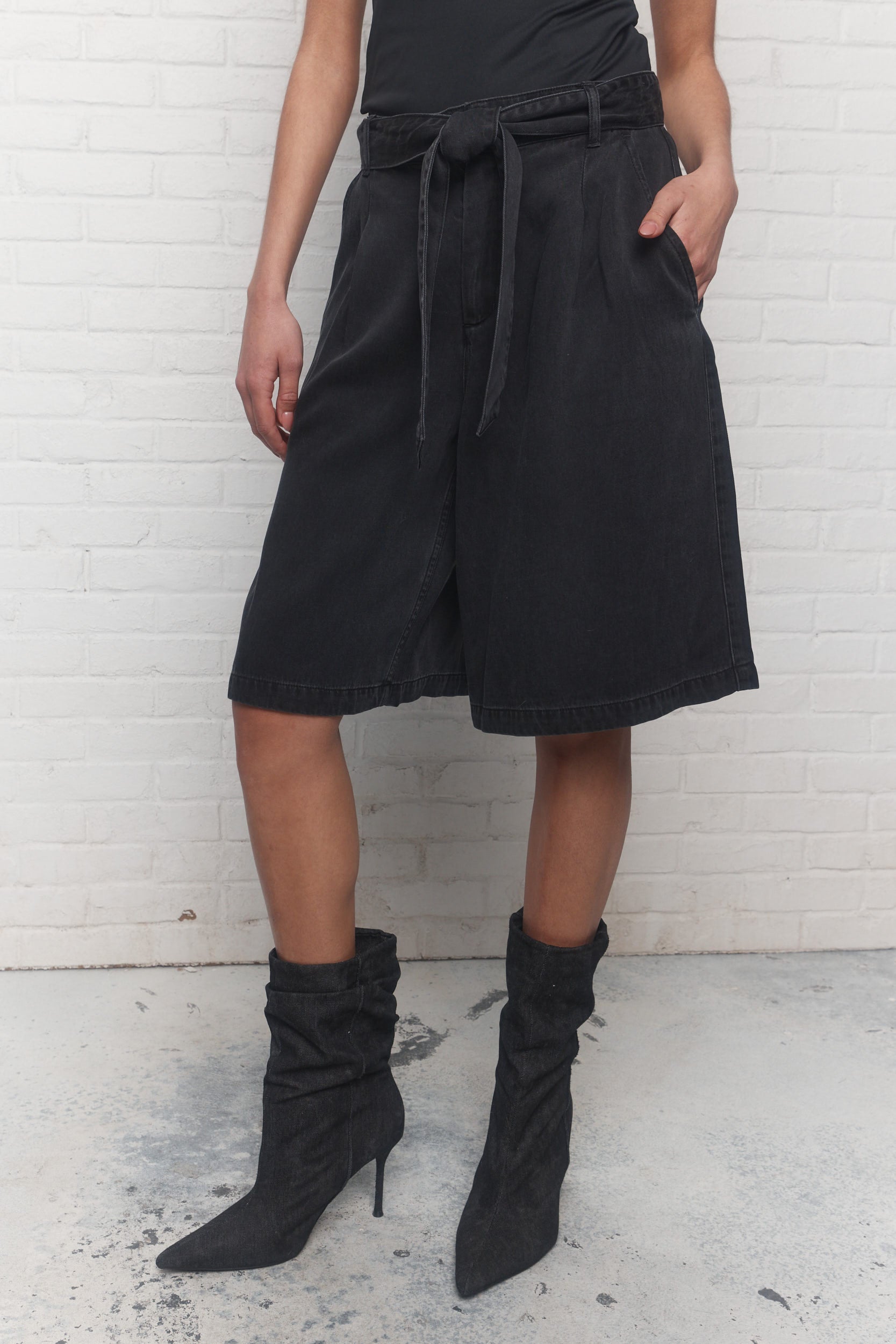 Voxelle | Short gris délavé