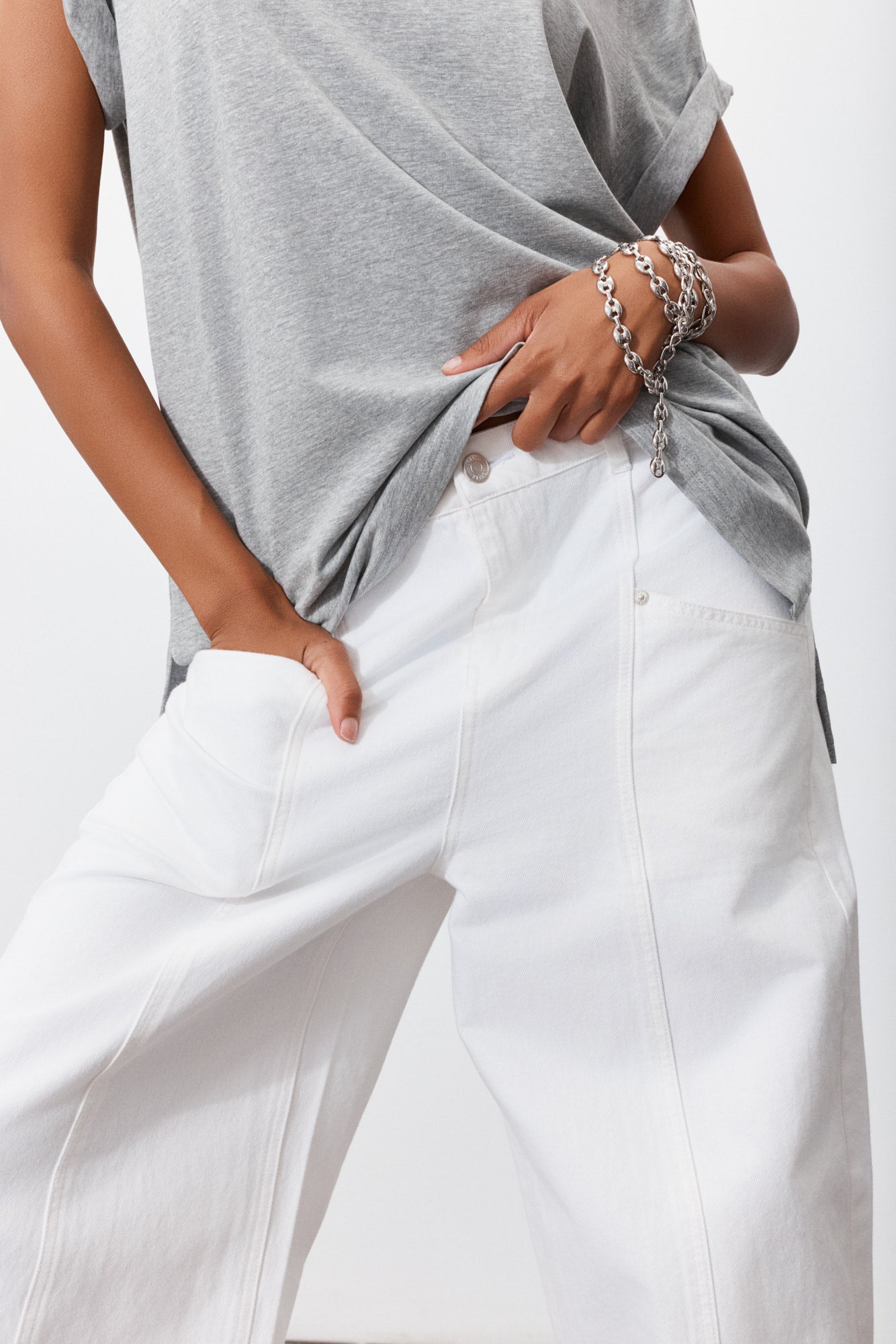 Montana |  White balloon-cut jeans