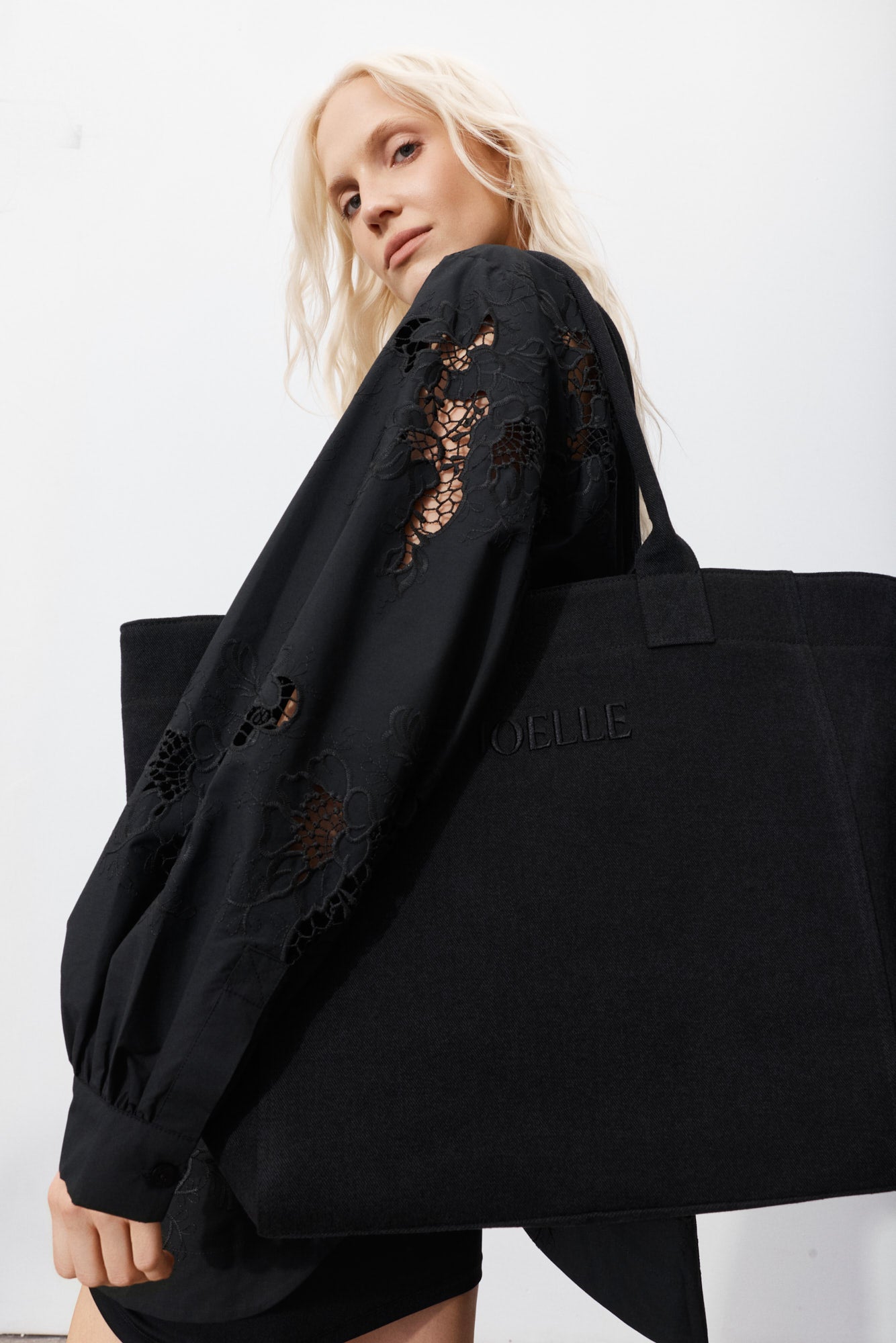 Sanders | Faded Black Denim Bag