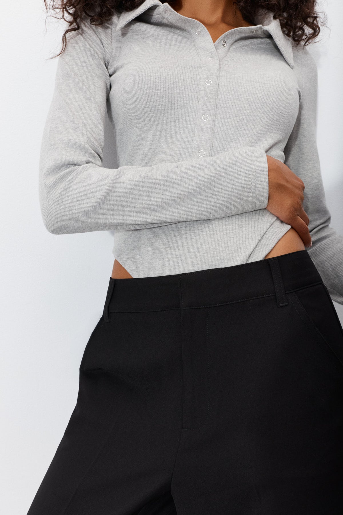 Barry | Justaucorps polo gris chiné