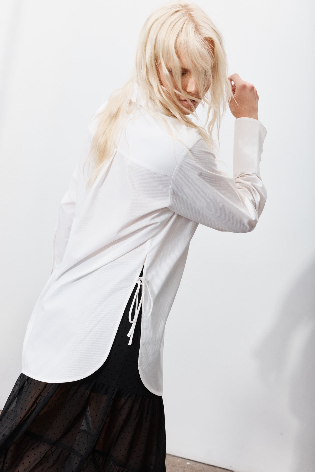 Sanji | Chemise ample crème à fines rayures