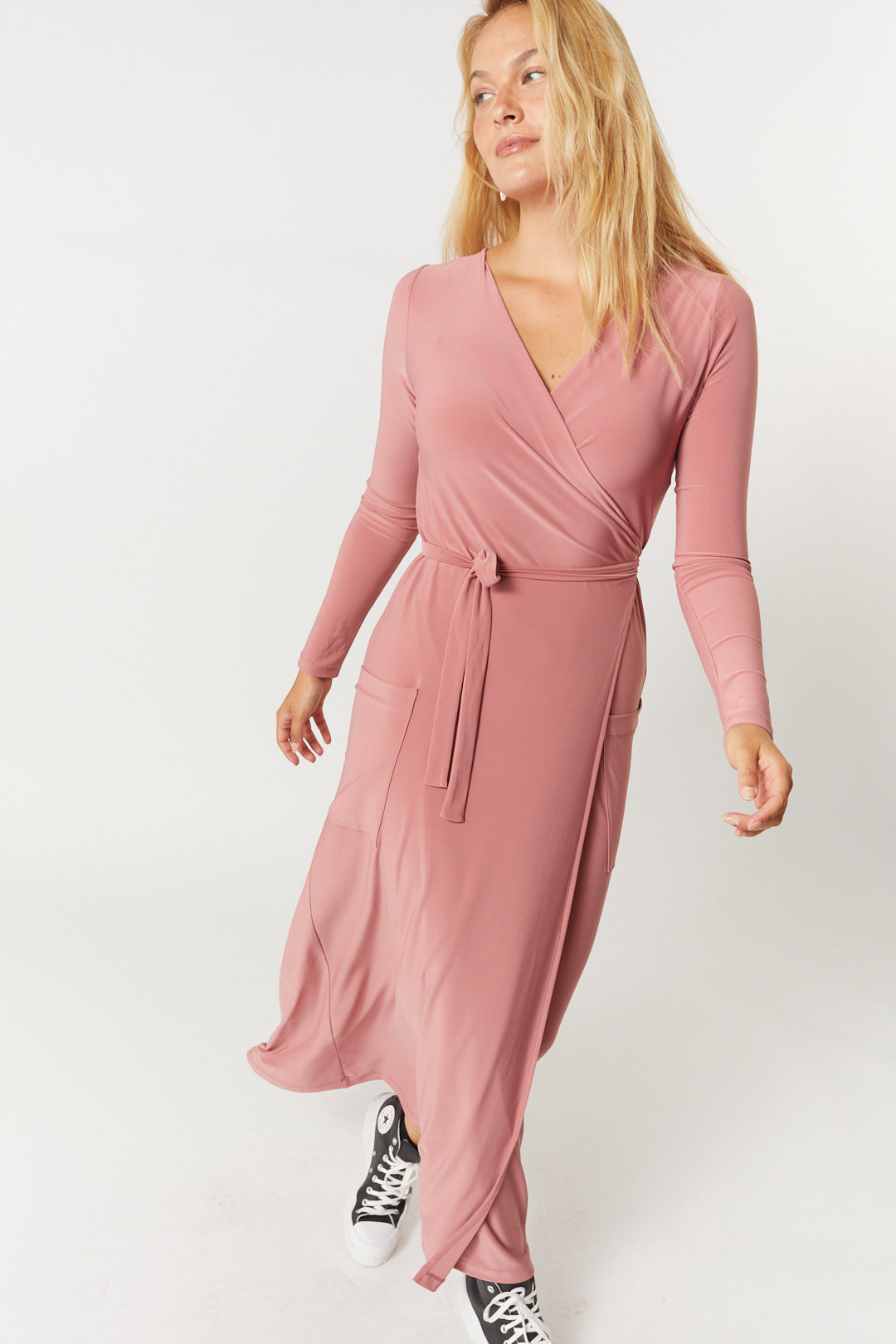 Pink wrap dress | Alessandra