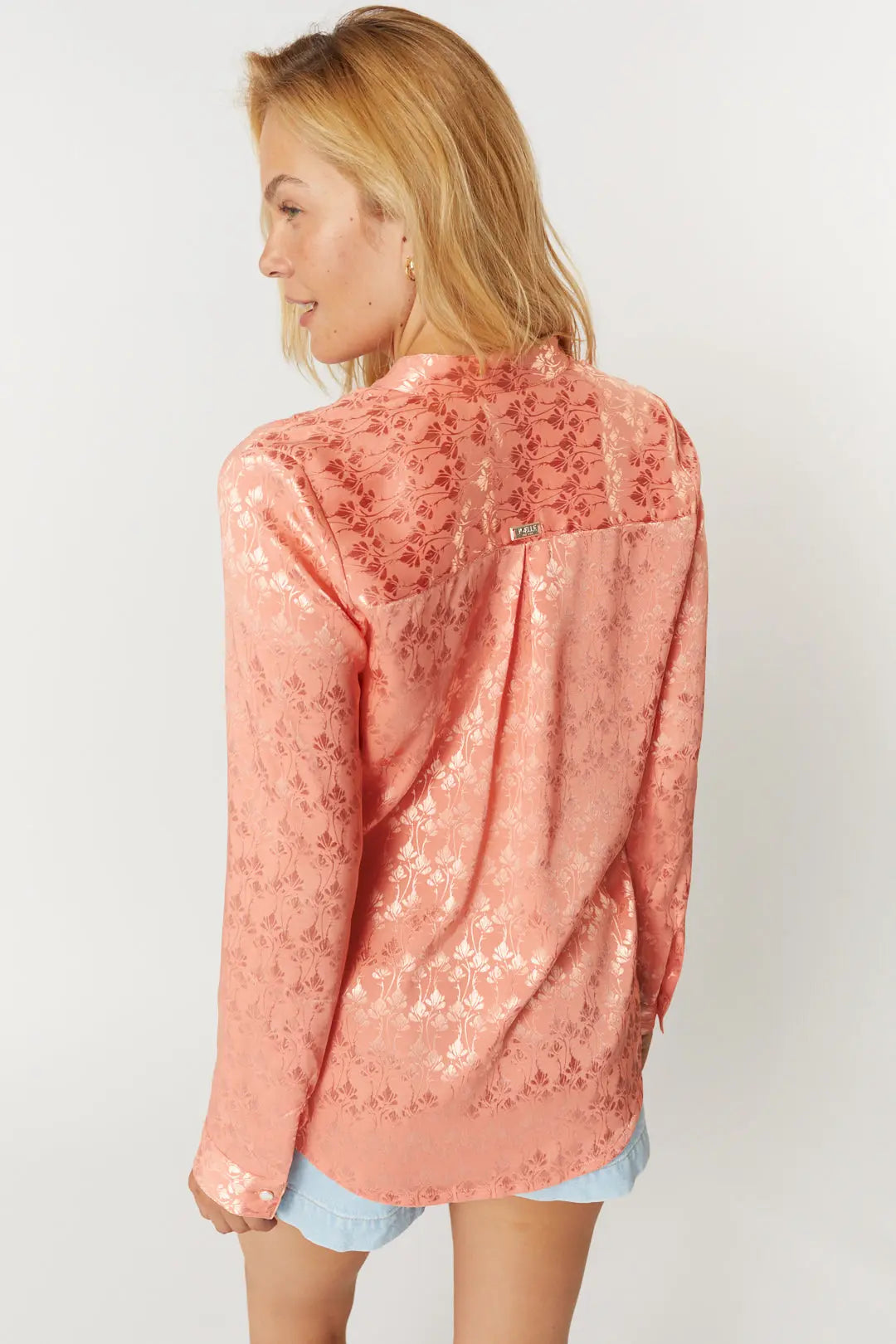 Chemise rose à broderie | Sushi JOELLE Collection