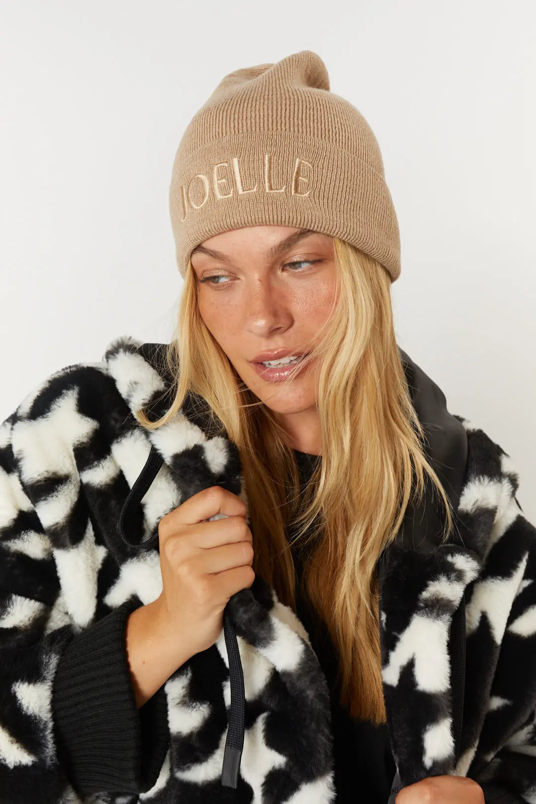 Tuque beige en tricot | Ramone JOELLE Collection