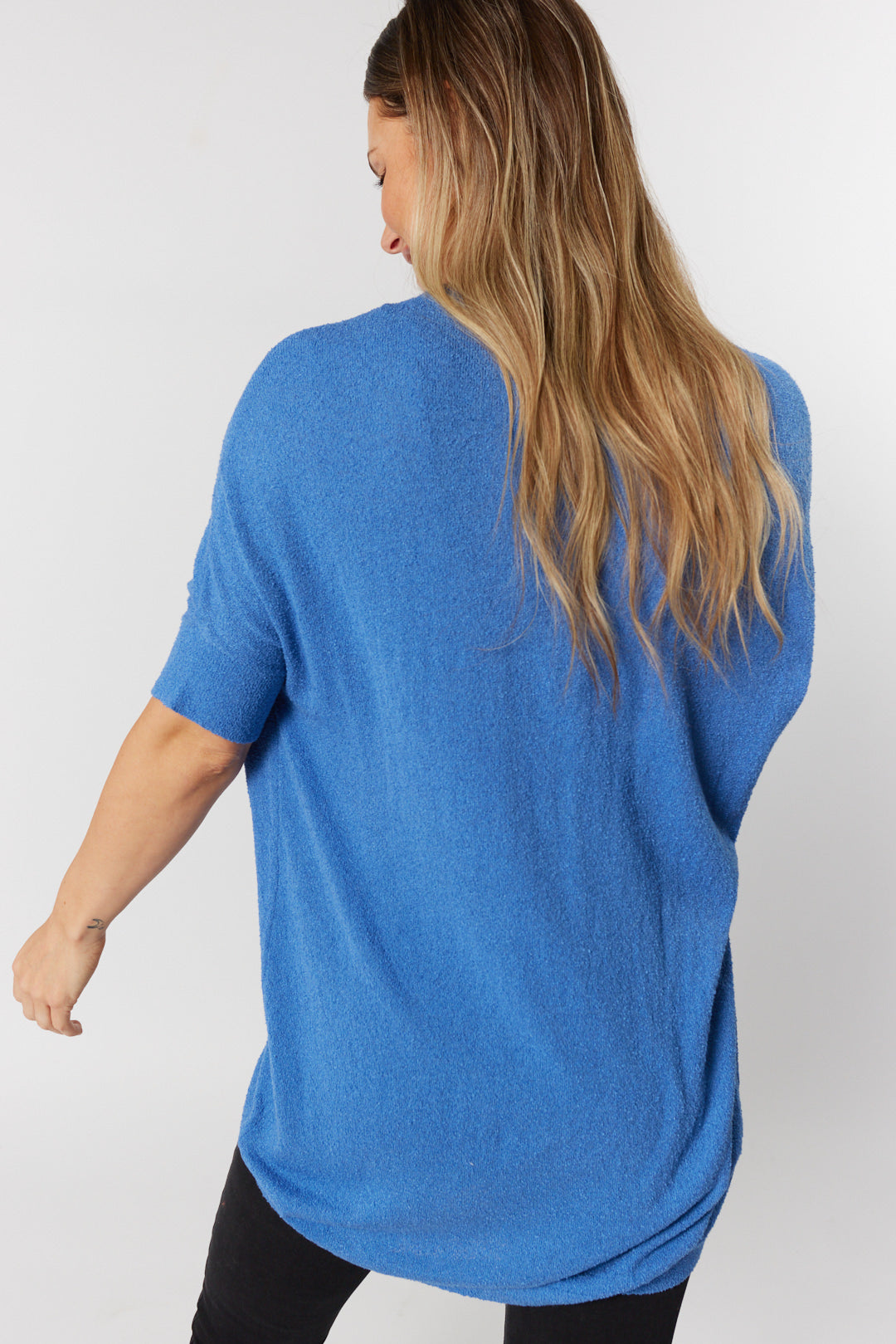 Chandail bleu en tricot | Solange