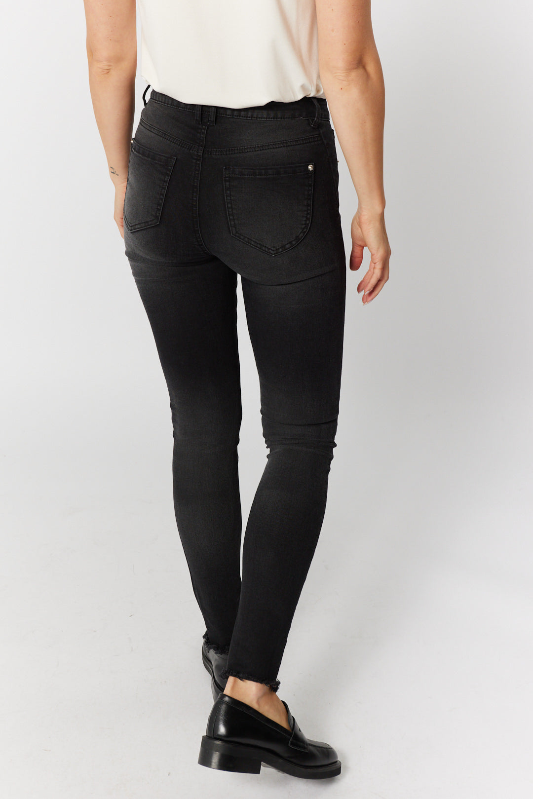 High-waisted skinny black jeans | Ilkem