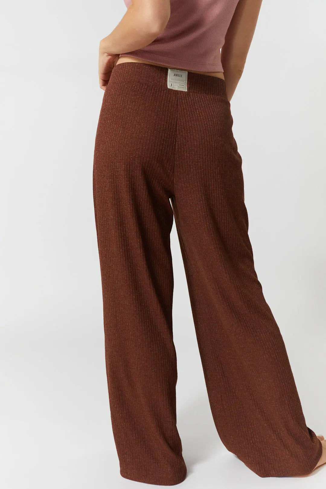 Pantalon détente marron texturé | Belle JOELLE Collection