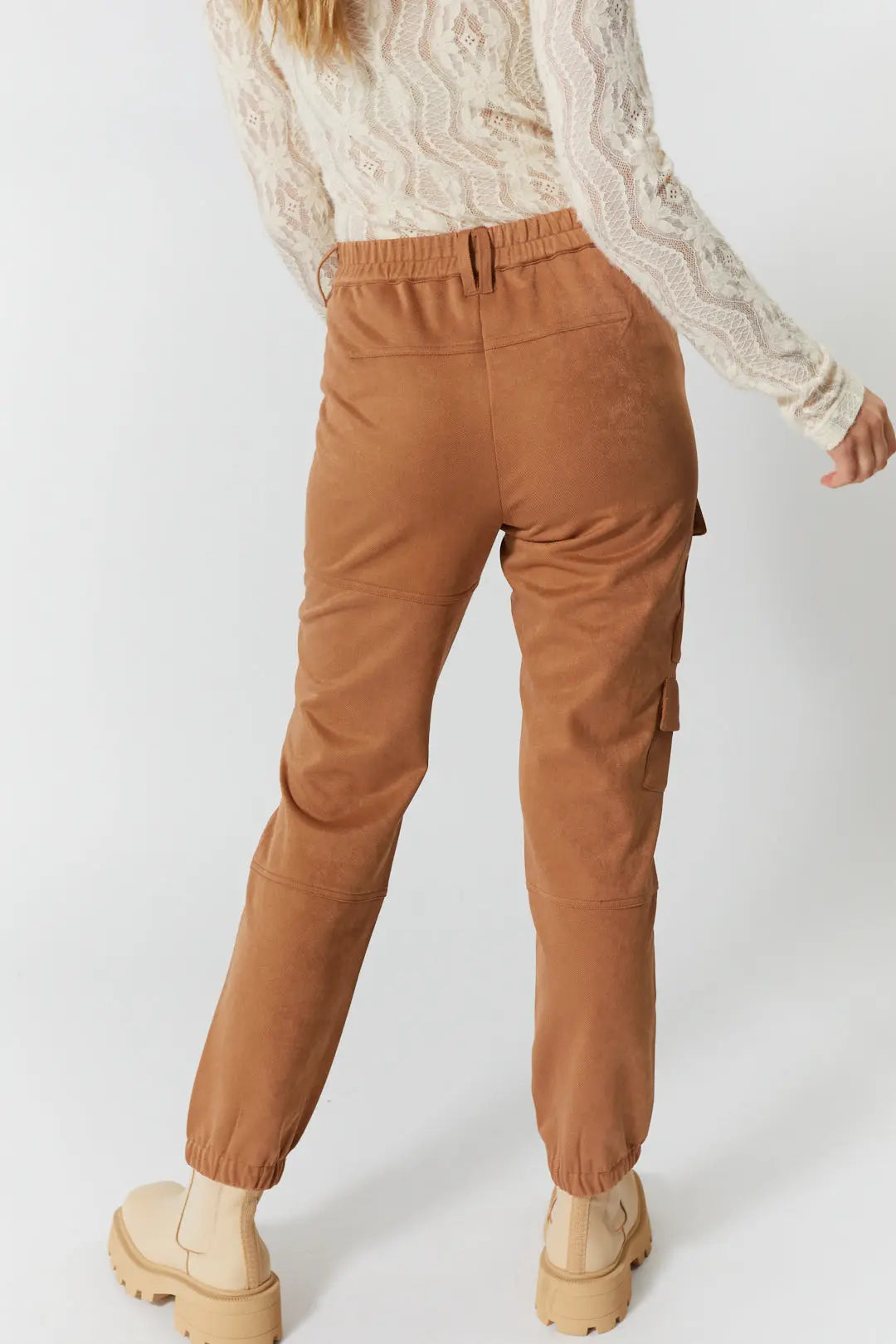 Pantalon tan texturé | Daphne JOELLE Collection