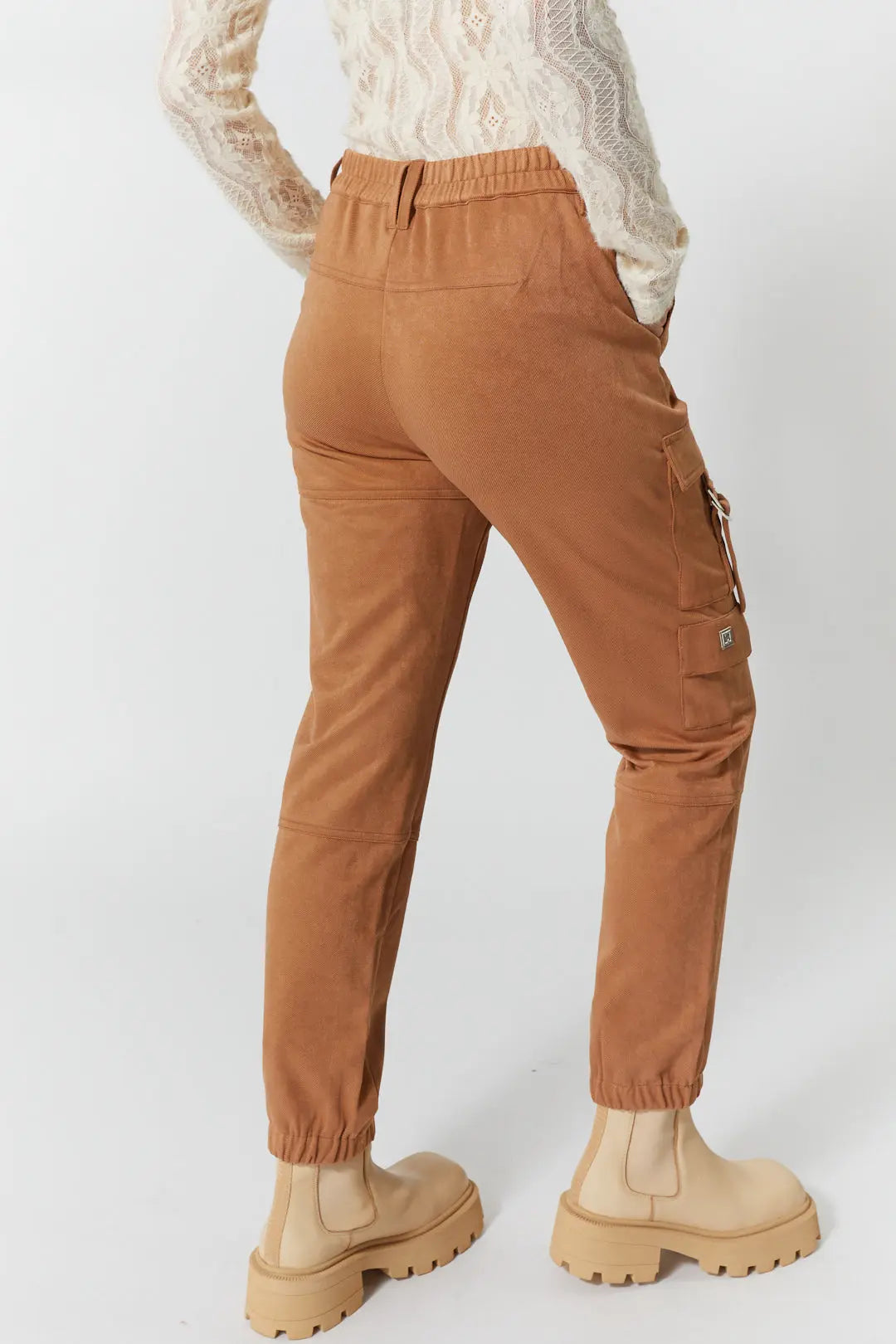 Pantalon tan texturé | Daphne JOELLE Collection