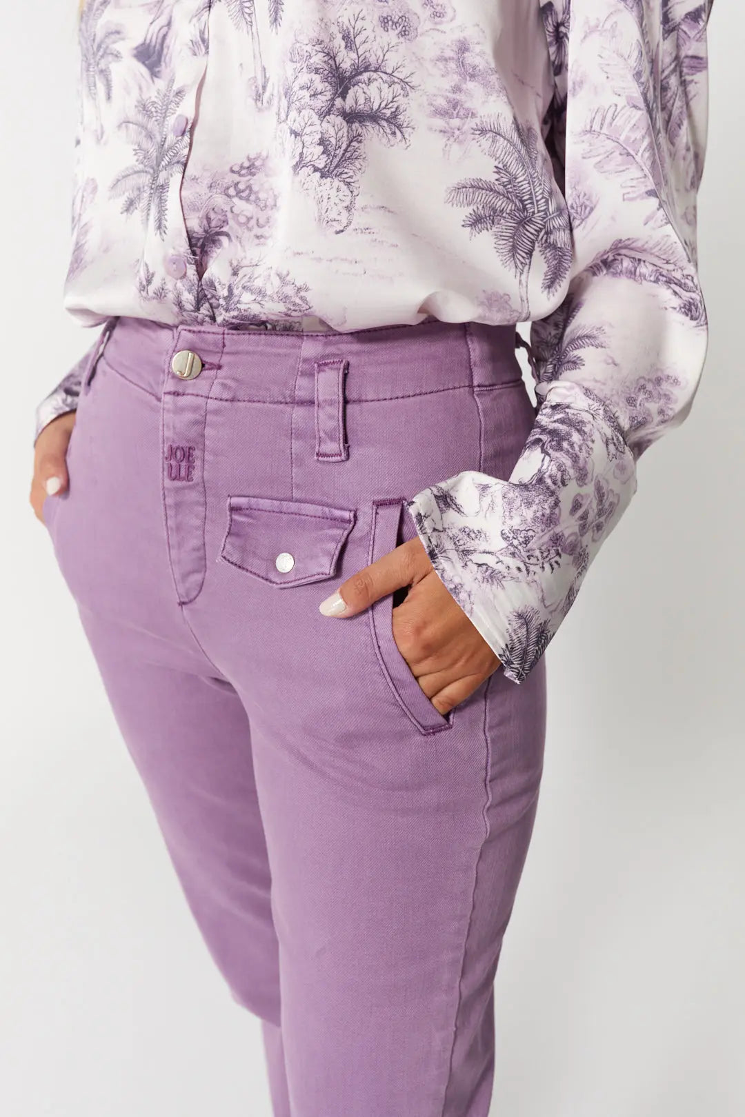 Jeans ballon mauve | Felicia JOELLE Collection