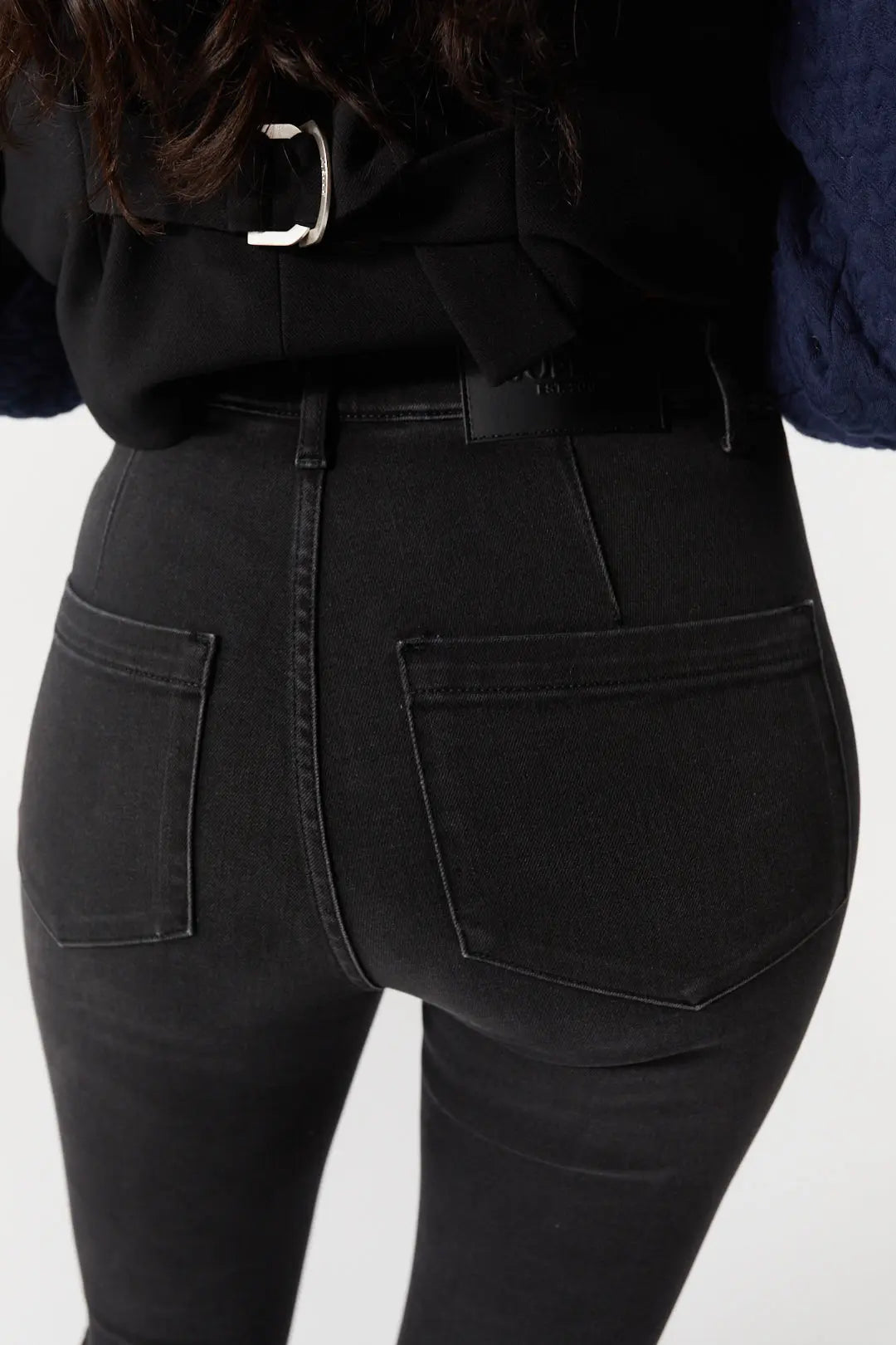 Jean noir outlet femme taille haute