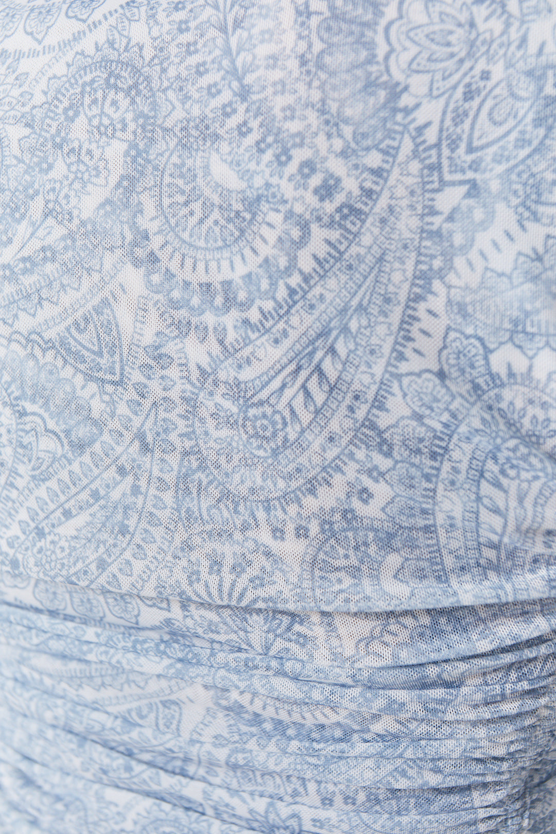 White and blue paisley leotard | Barnes
