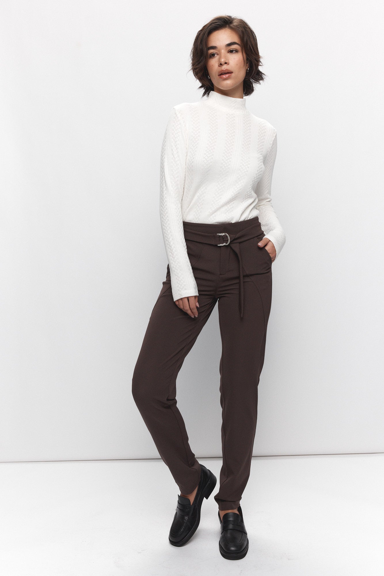 Pantalon marron | Florane JOELLE Collection