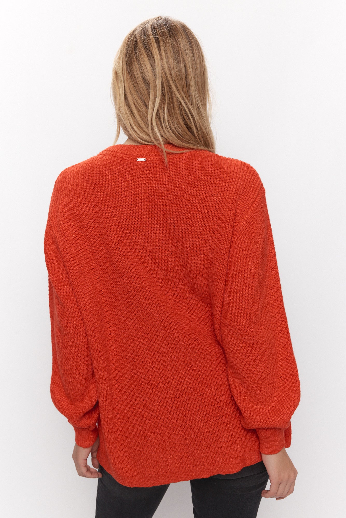 Red knit sweater for women, Melianne