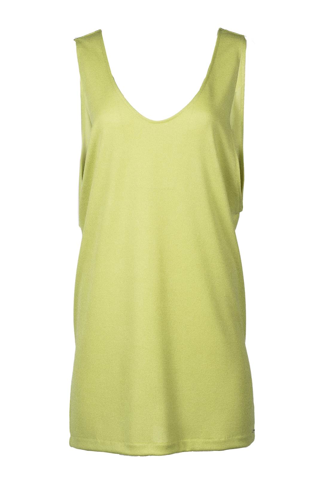 Neon yellow scoop back dress | Carey