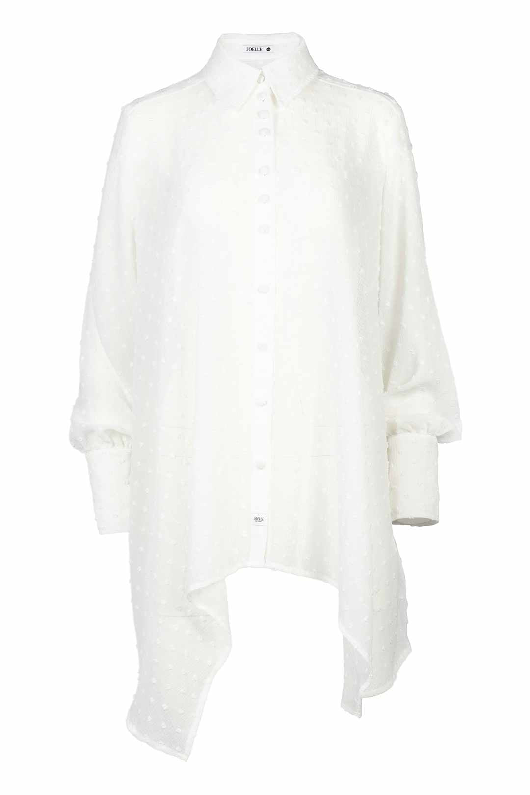 Asymmetrical white shirt | Zolan