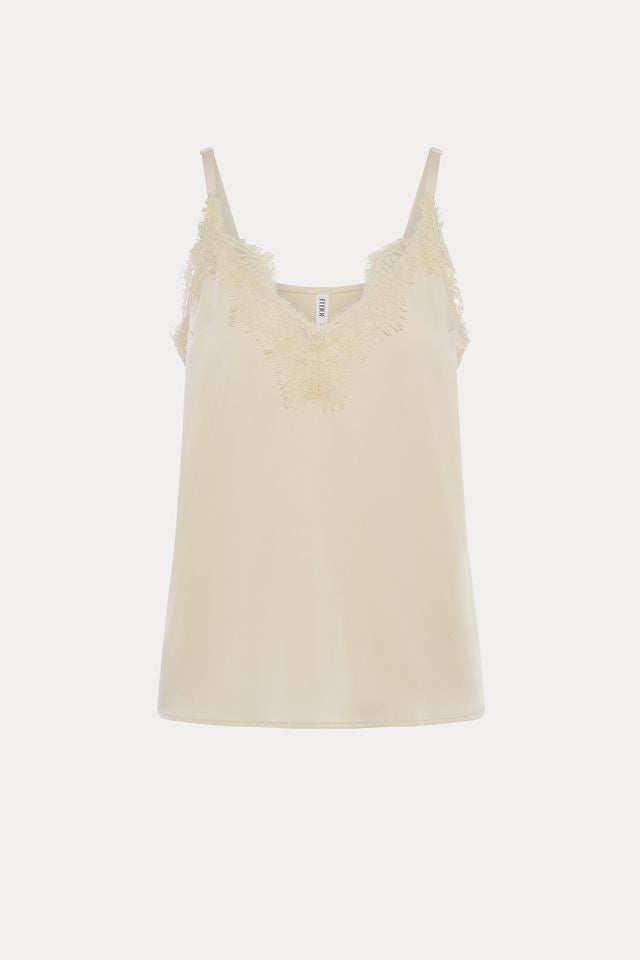 Louvre | Camisole crème en satin