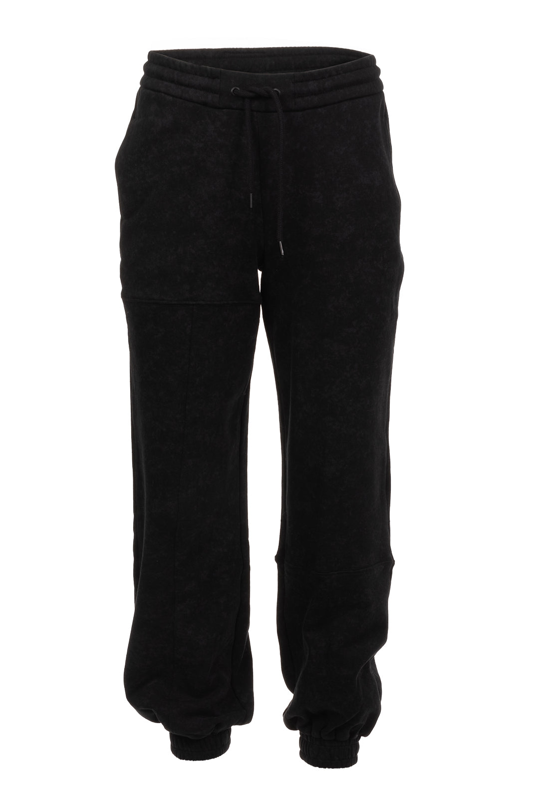 Pantalon noir effet délavé découpes asymétriques | Dualey