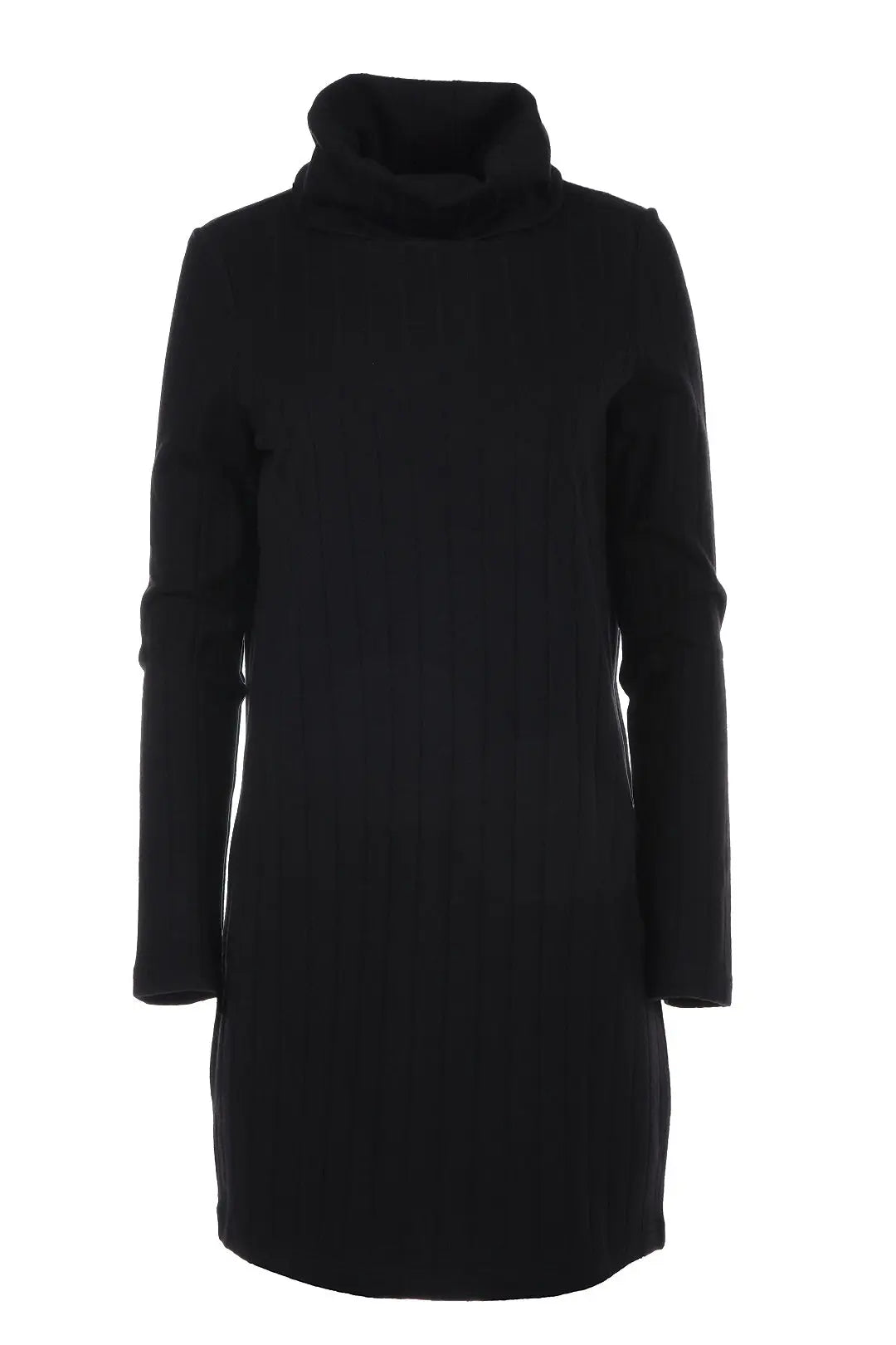 Verseau | Robe col roulé en tricot noir JOELLE Collection