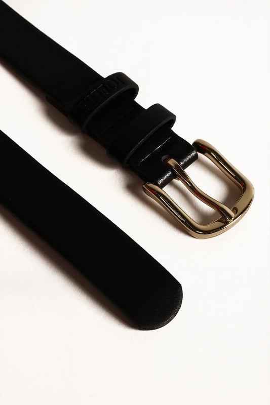 Erma | Ceinture mince noire or JOELLE Collection