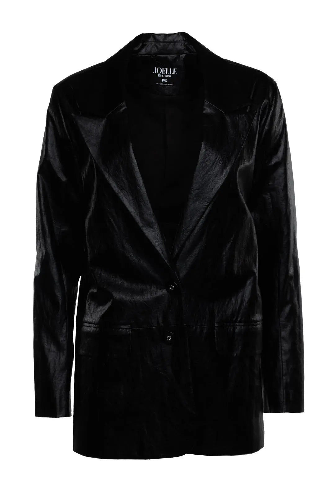 Karson Veston en similicuir noir