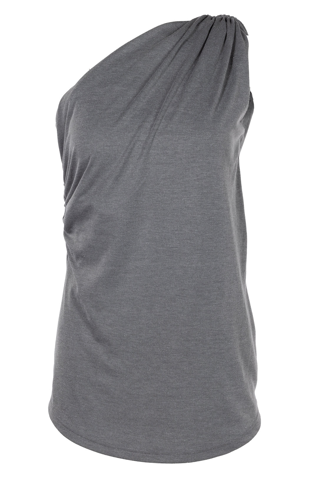 Camisole grise à épaule asymétrique | Milling JOELLE Collection
