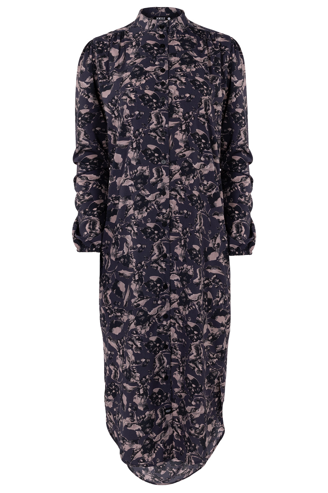 Robe chemise longue gris charcoal | Evans JOELLE Collection