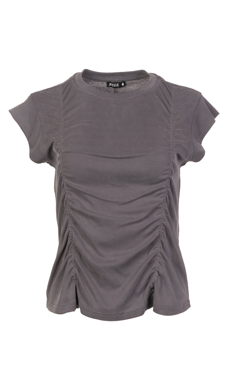 Dark gray camisole with gathered front | Lilou