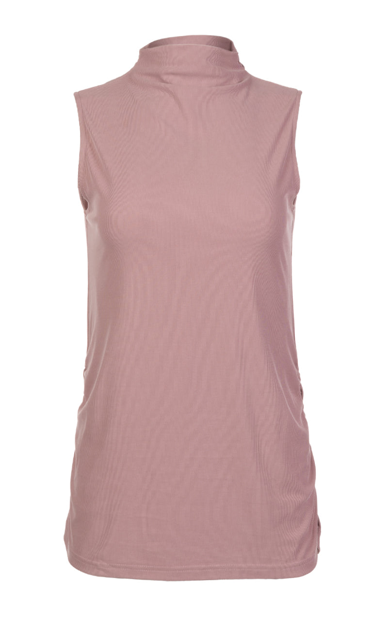 Camisole rose à col montant | Yolana