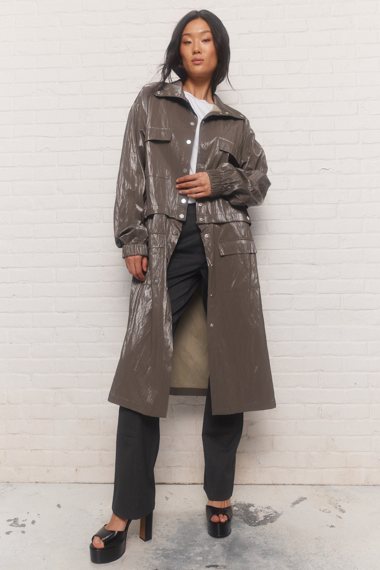 Bliss | Manteau imperméable vert multifonction