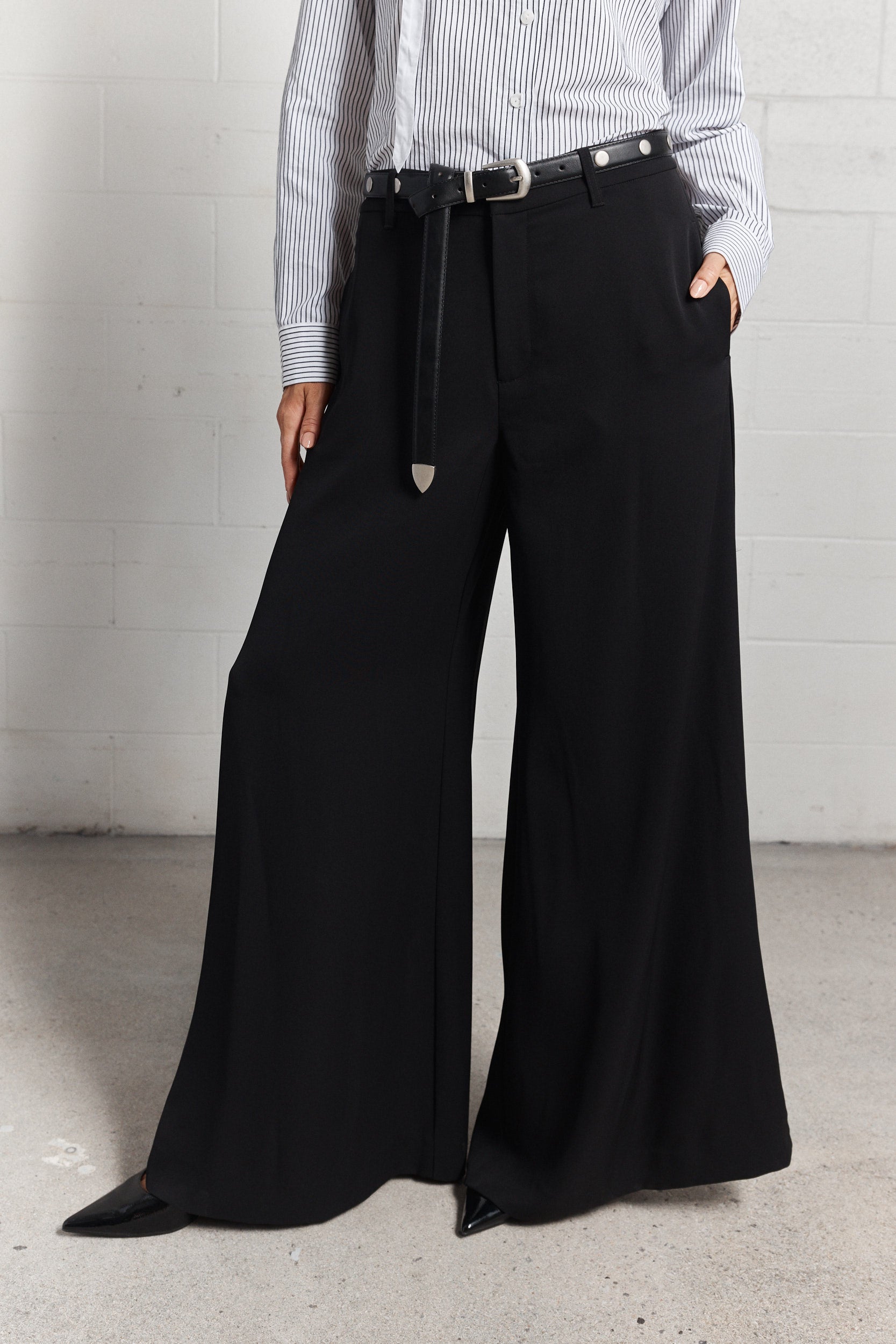 Wallace | Pantalon palazzo noir