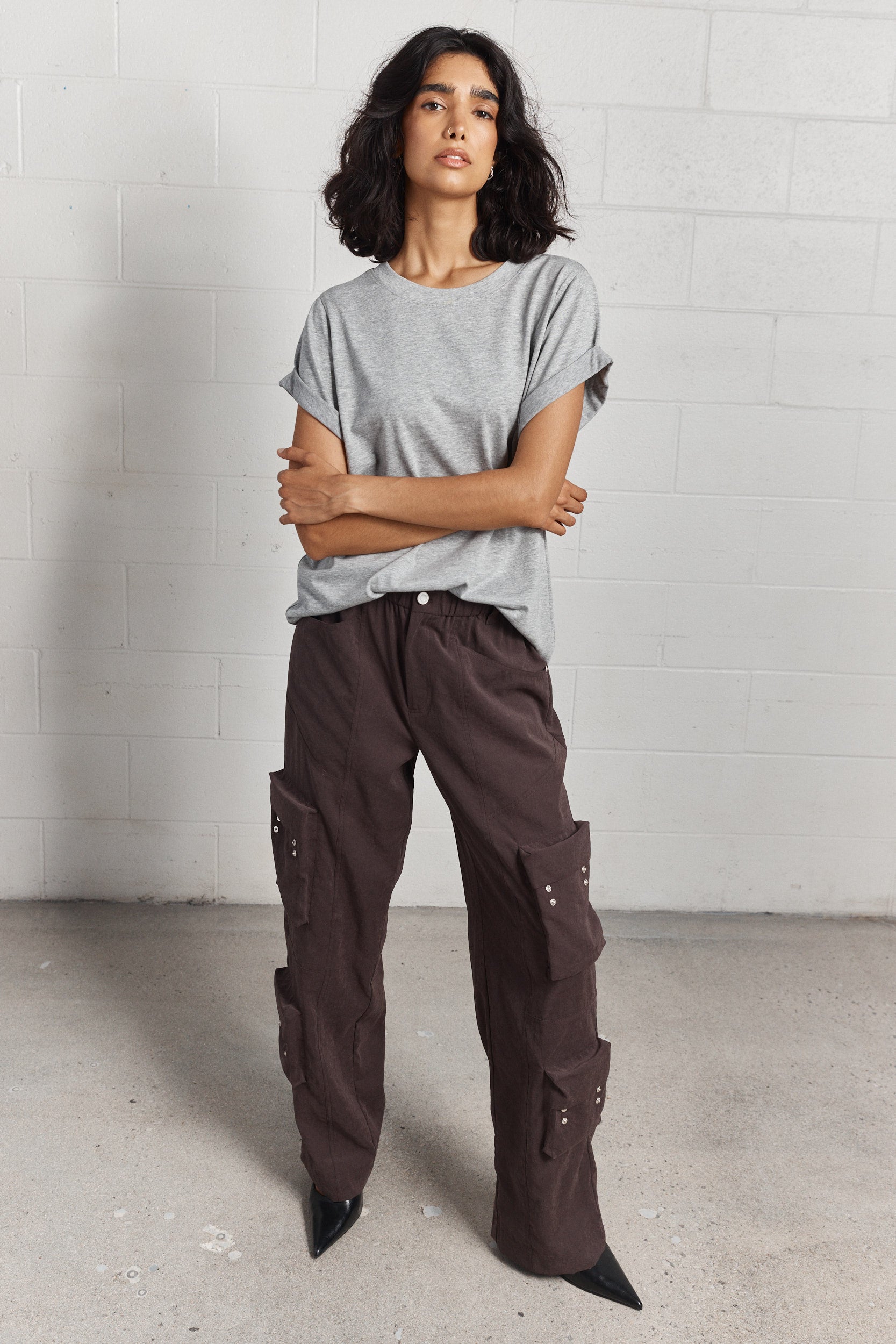 Gisele | Dark brown cargo pants