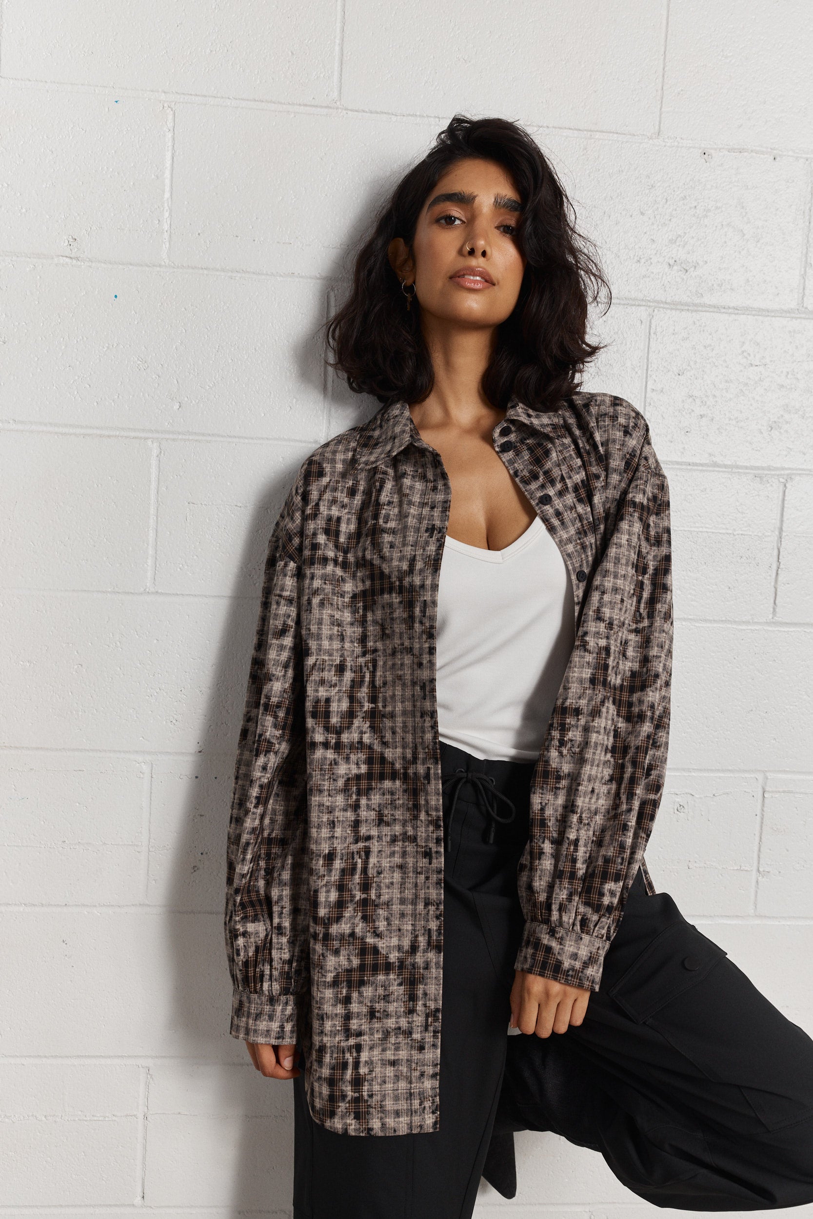 Wonderwall | Chemise à carreaux noirs