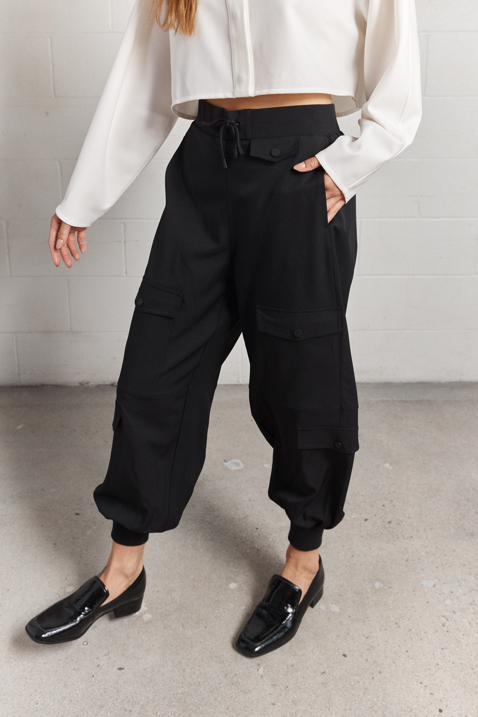 Lazare | Pantalon noir ajusté à la cheville
