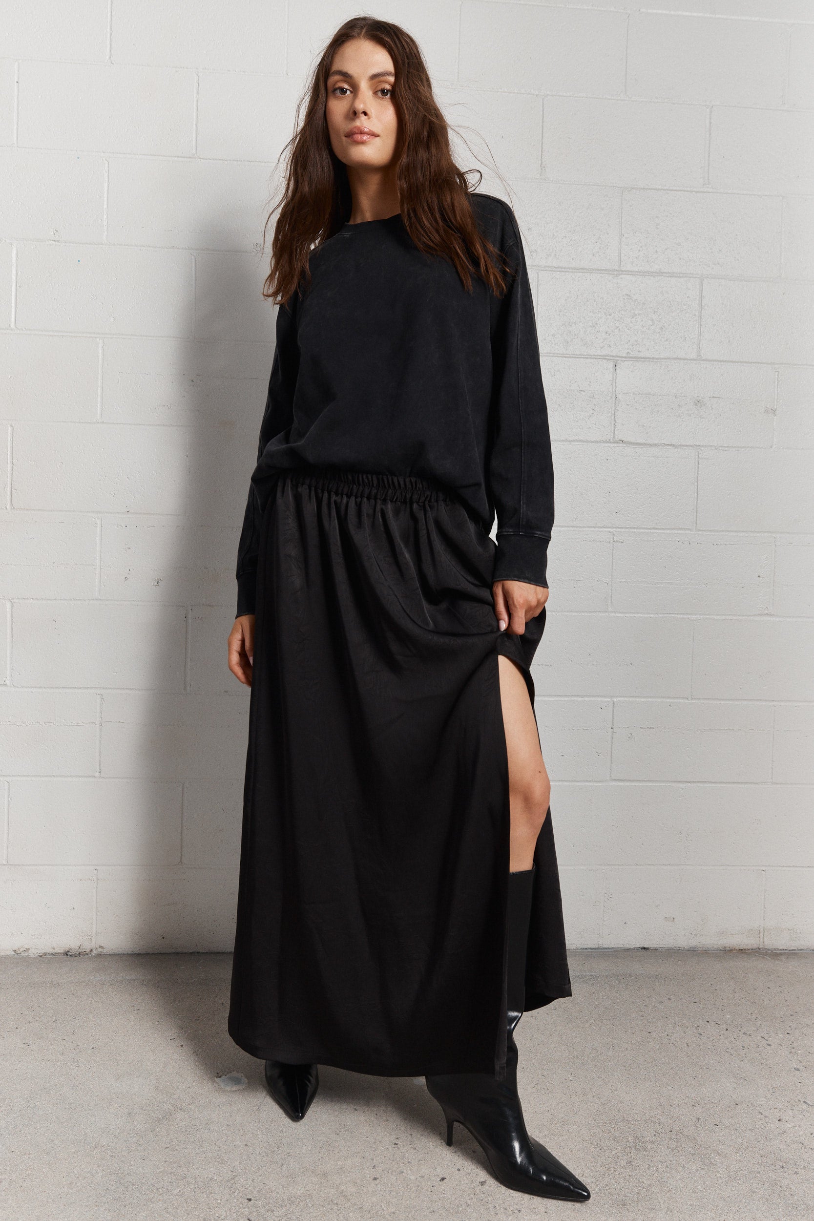 Clery | Jupe longue noire