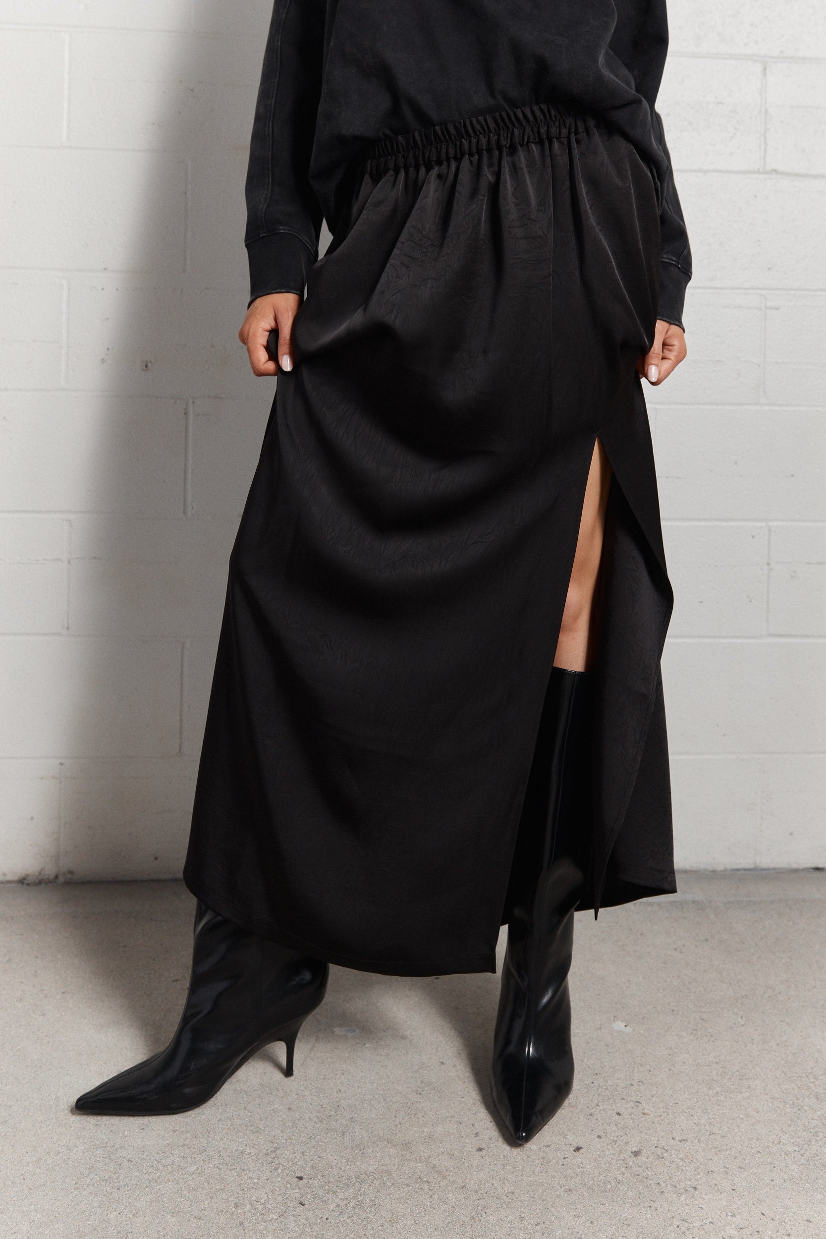 Clery | Jupe longue noire
