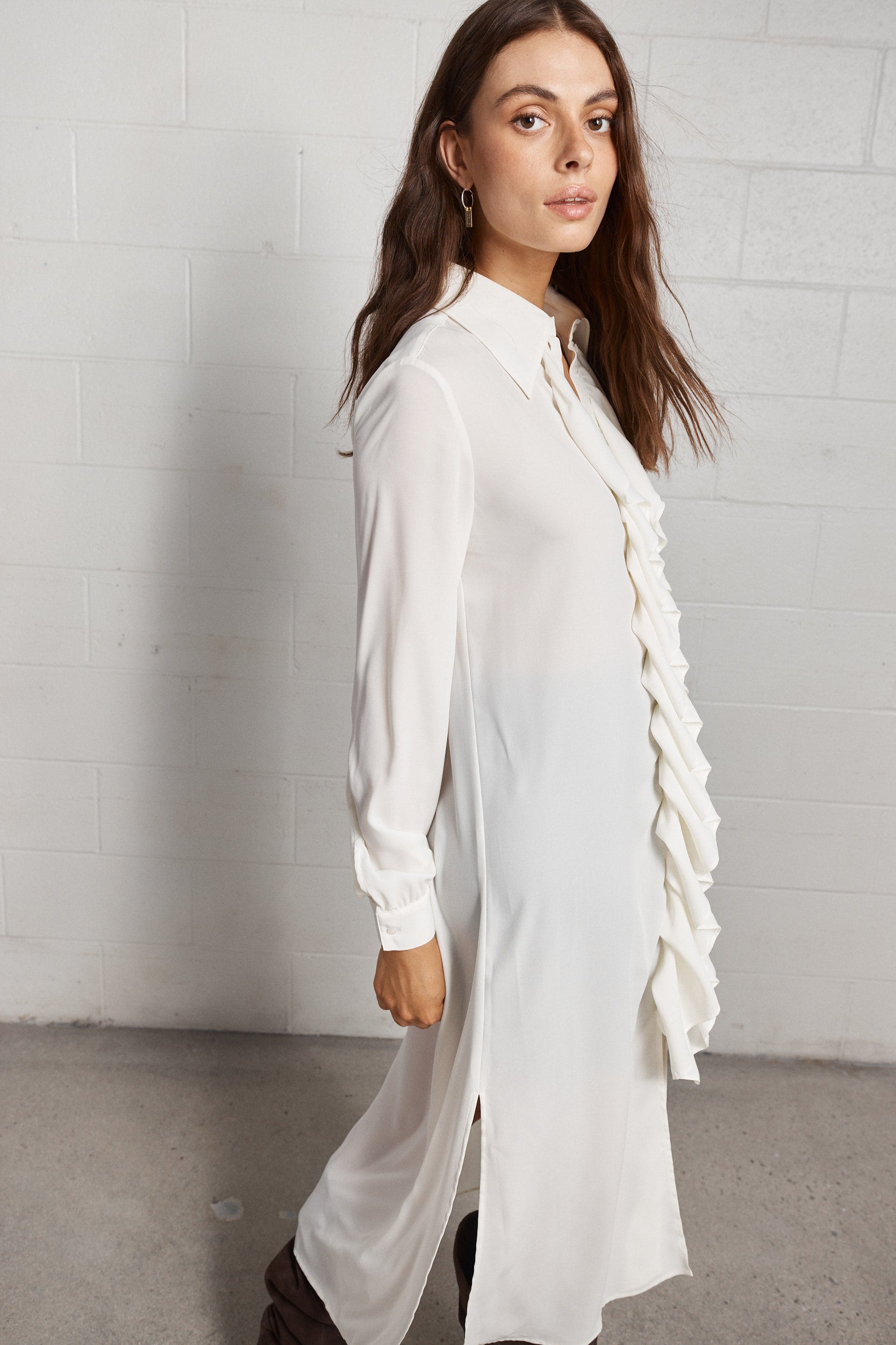 Russell | Robe chemise crème
